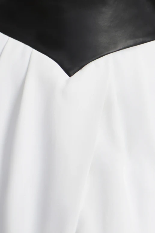Leather Crepe Skirt - Image 9