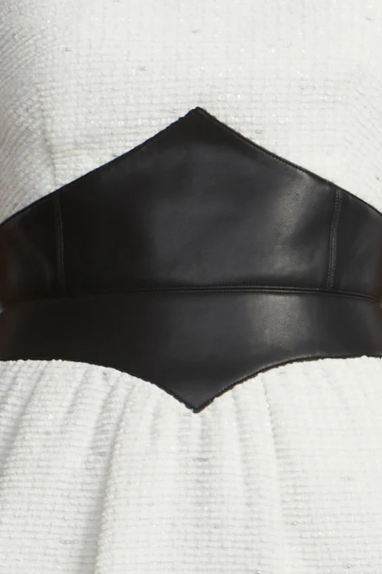 Leather Tweed Dress - Image 9