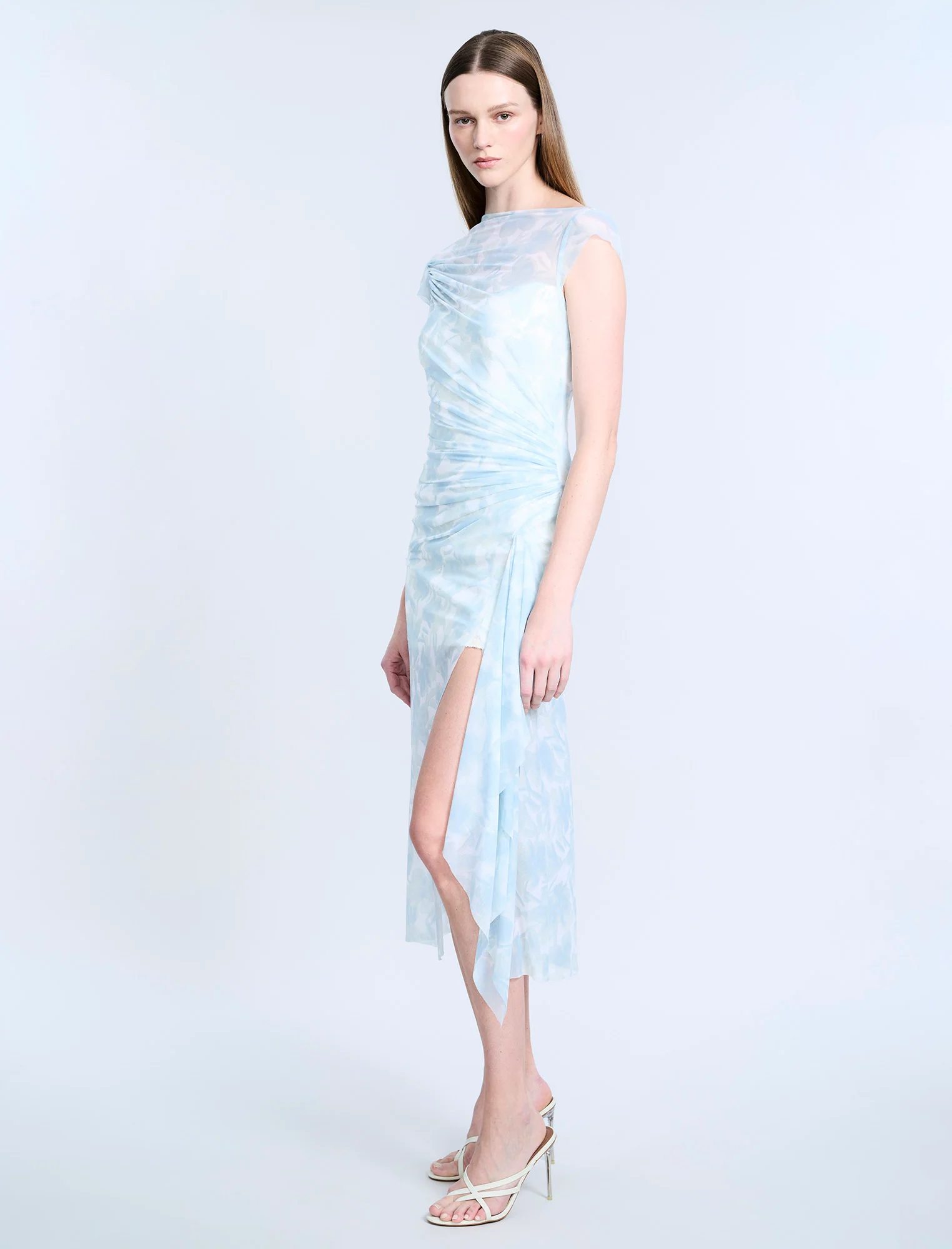 Mesh & Sequin Midi Dress - Image 3