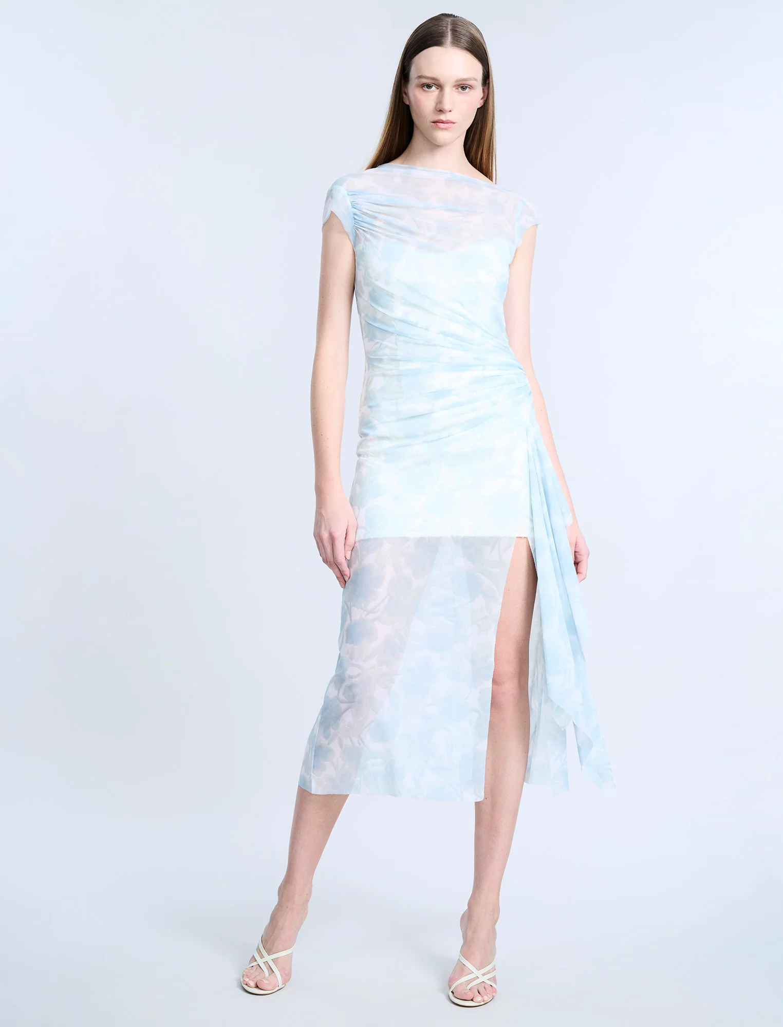 Mesh & Sequin Midi Dress - Image 5