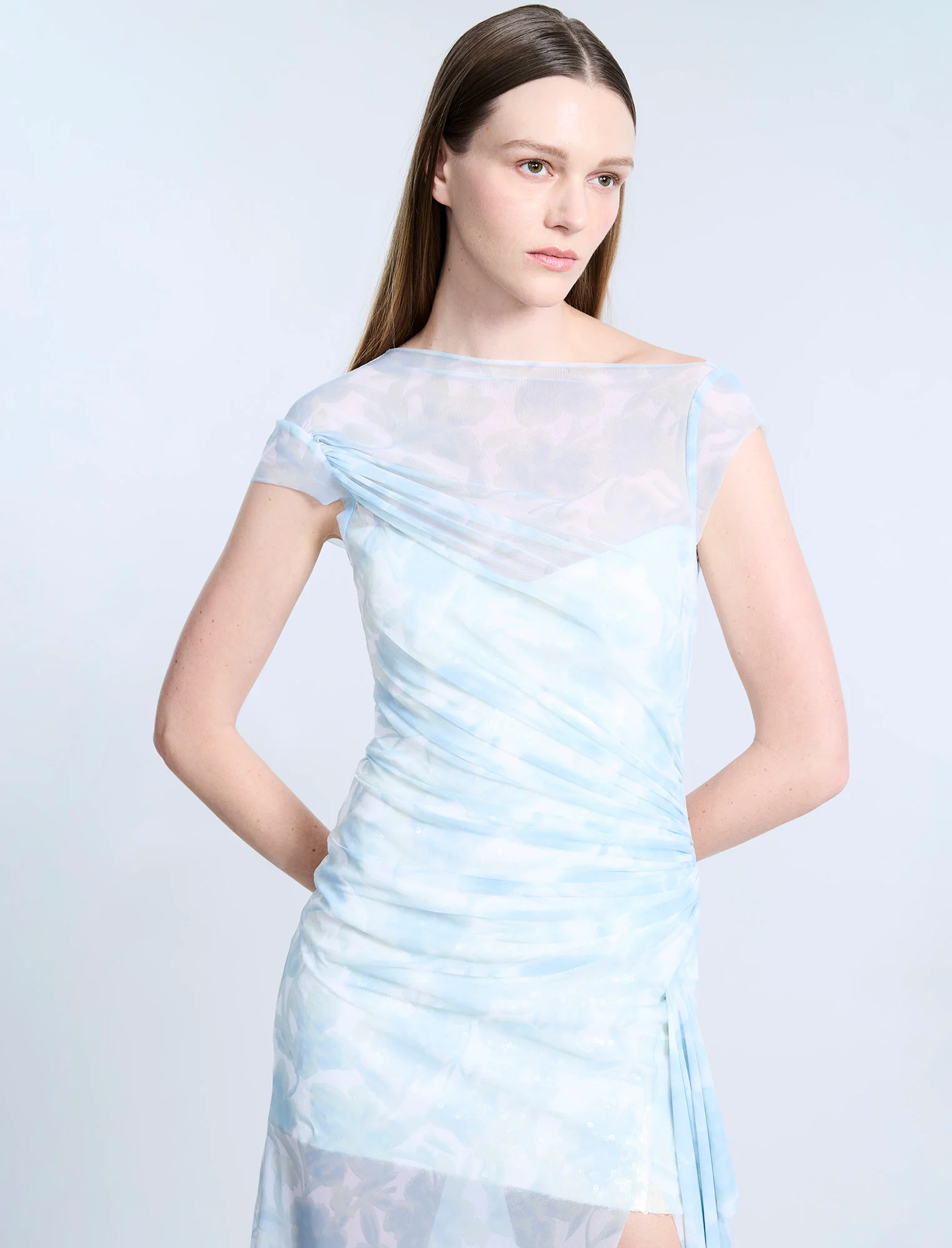 Mesh & Sequin Midi Dress - Image 6