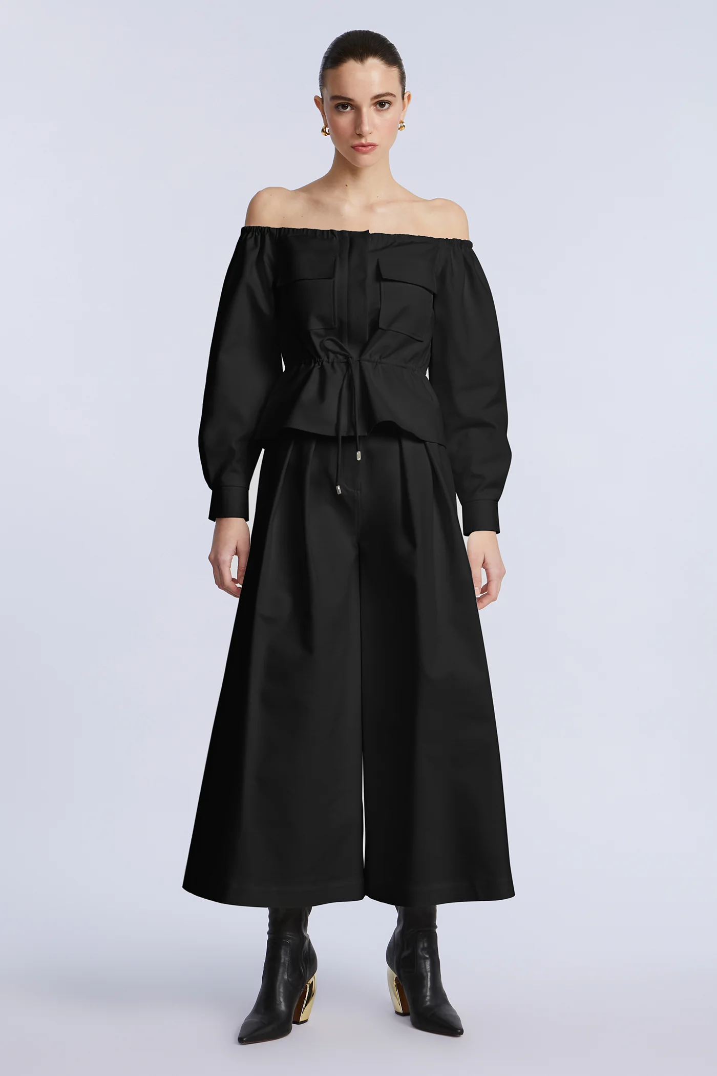 Off Shoulder Drawstring Top - Image 5