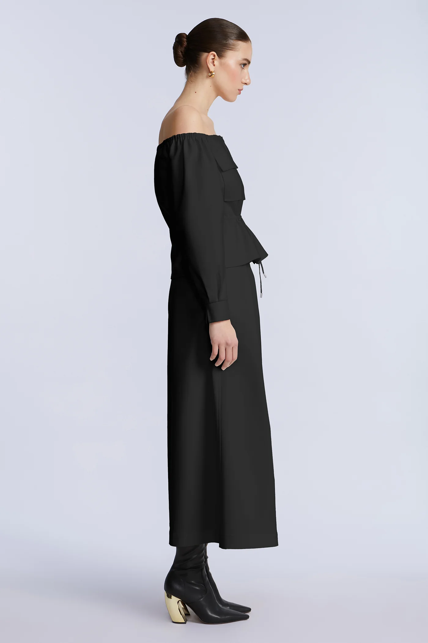 Off Shoulder Drawstring Top - Image 6