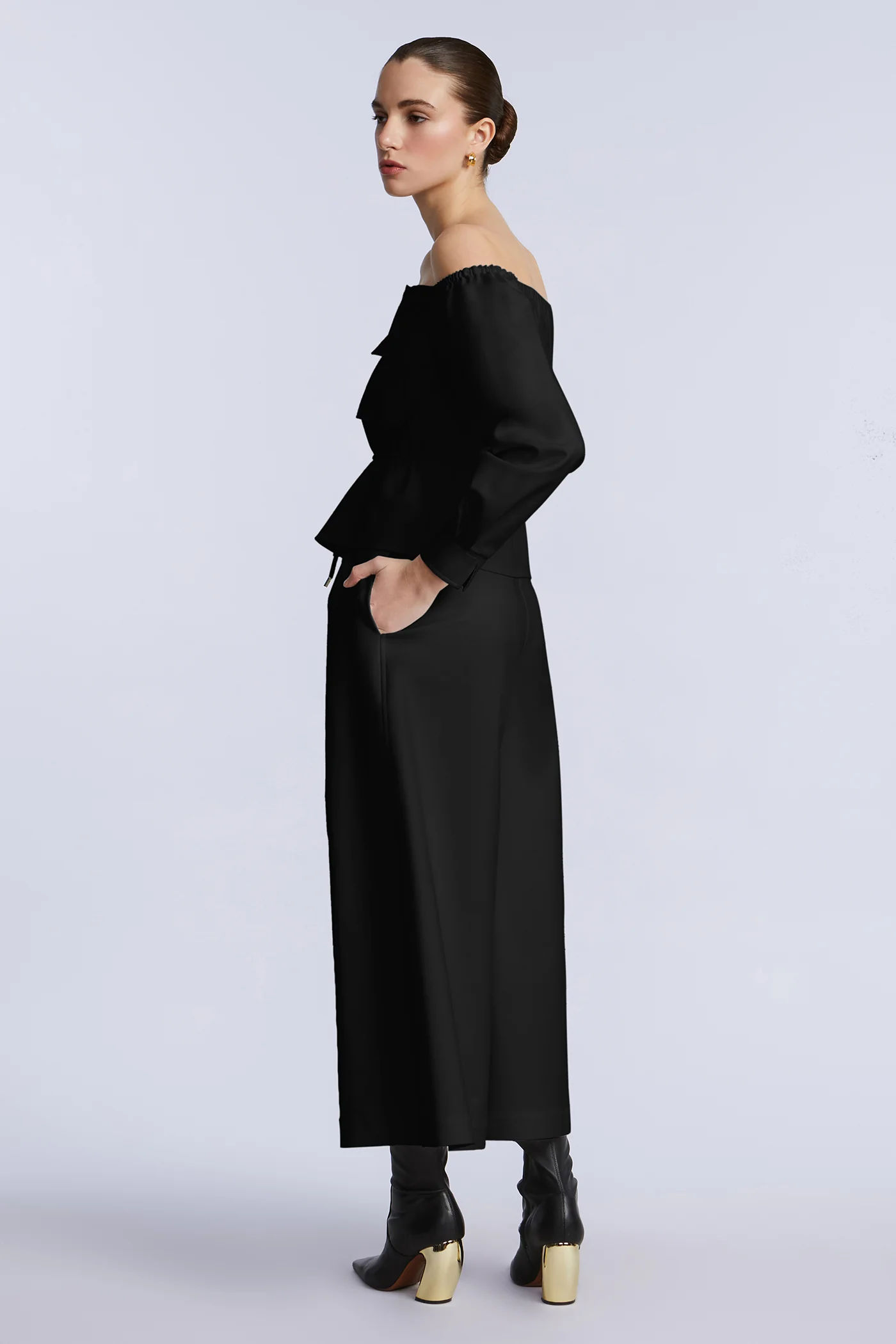 Off Shoulder Drawstring Top - Image 8