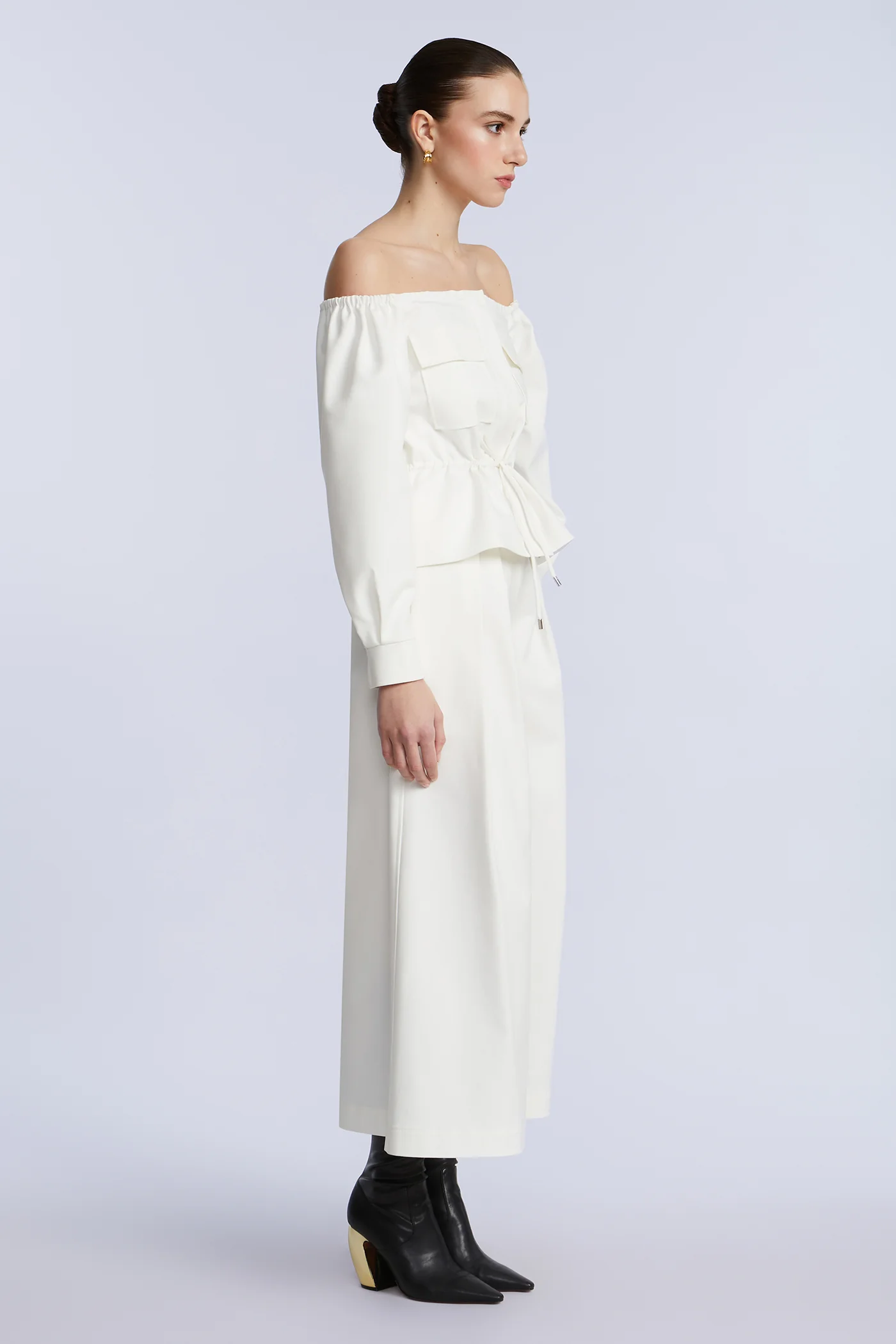 Off Shoulder Drawstring Top - Image 5