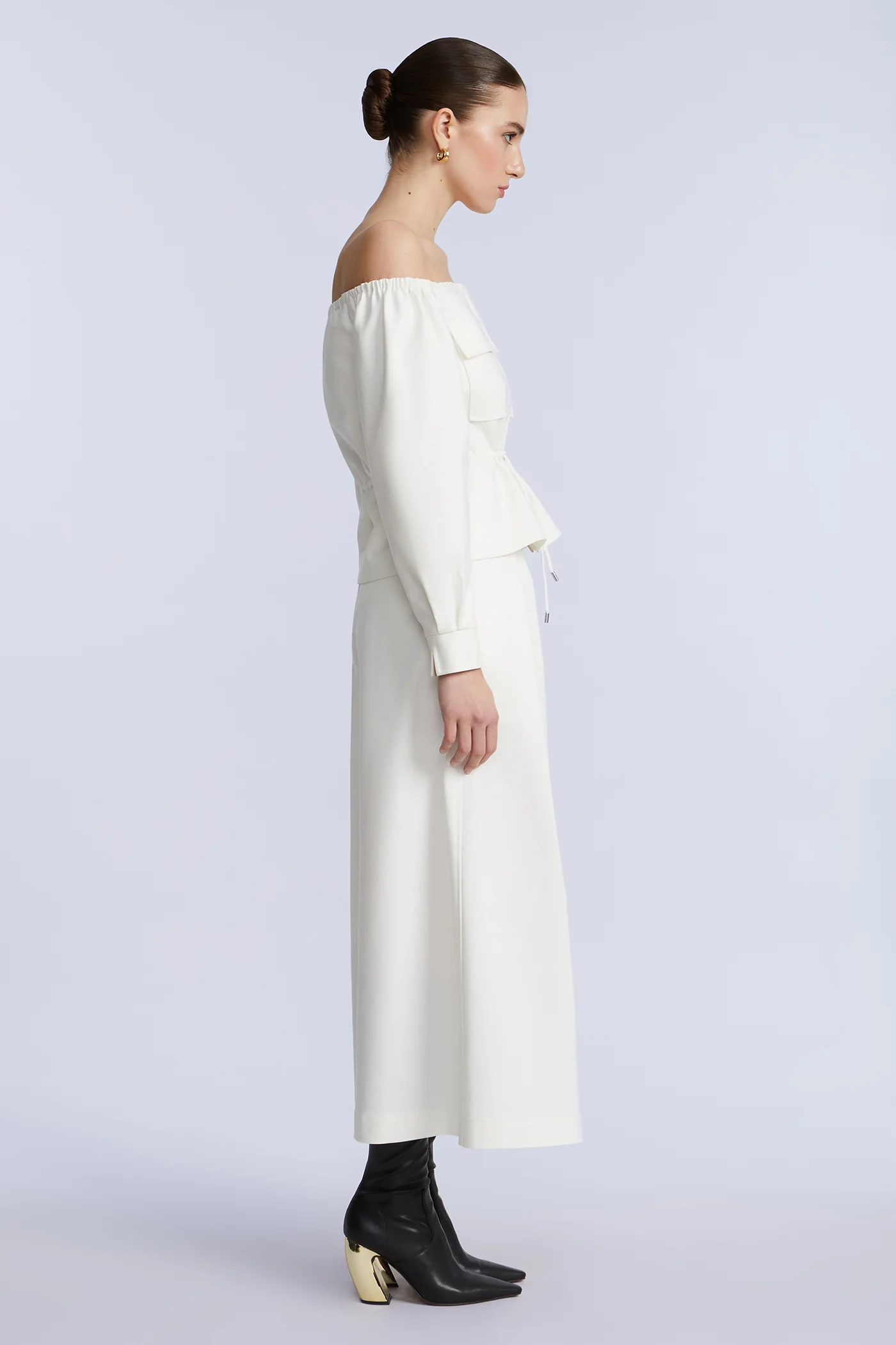Off Shoulder Drawstring Top - Image 6