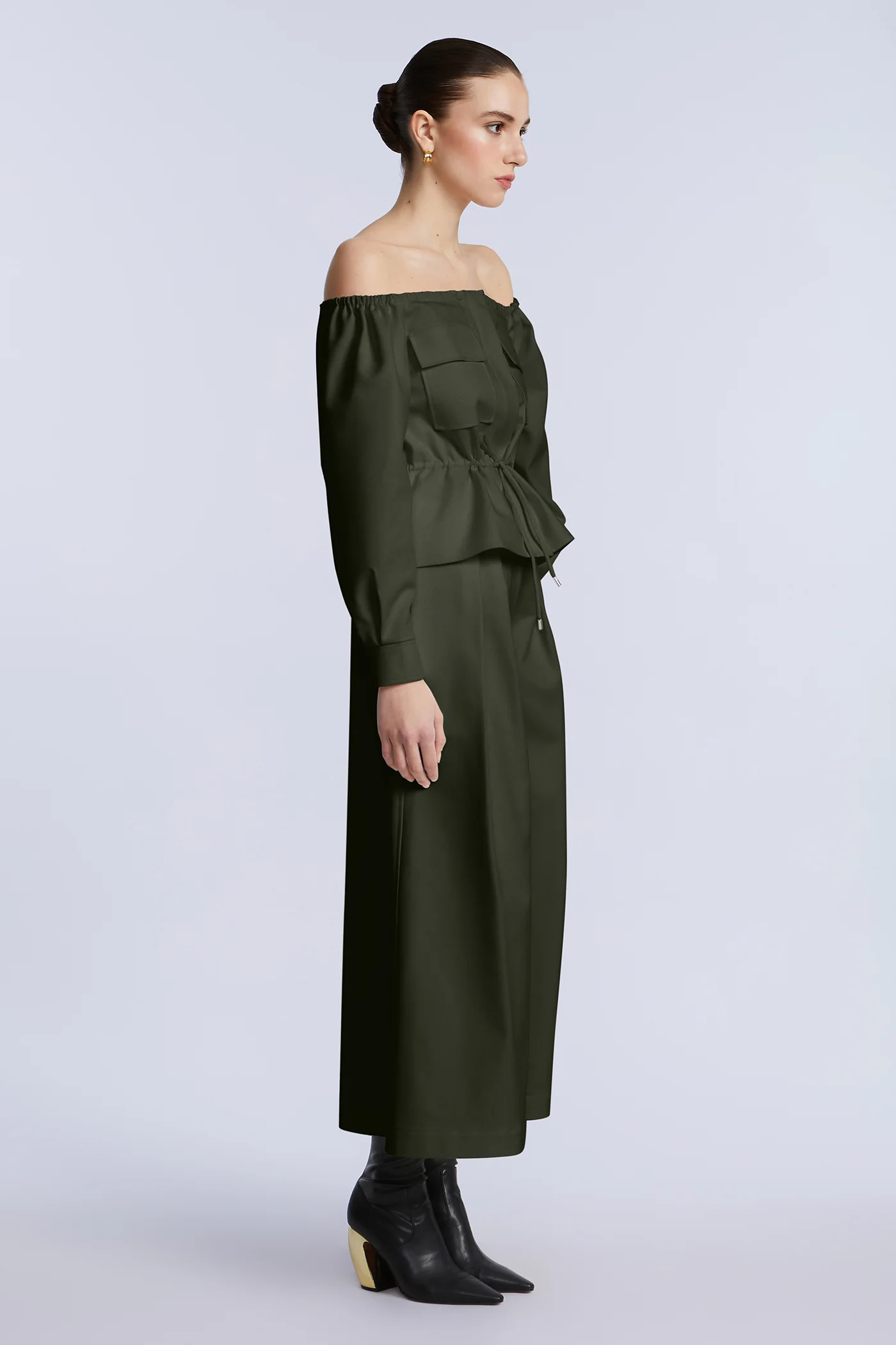 Off Shoulder Drawstring Top - Image 4