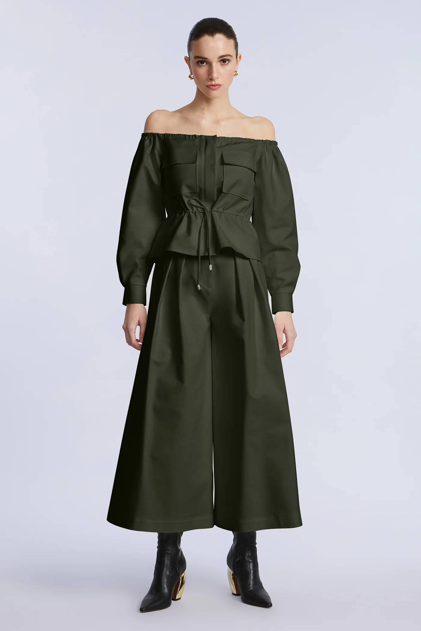 Off Shoulder Drawstring Top - Image 5