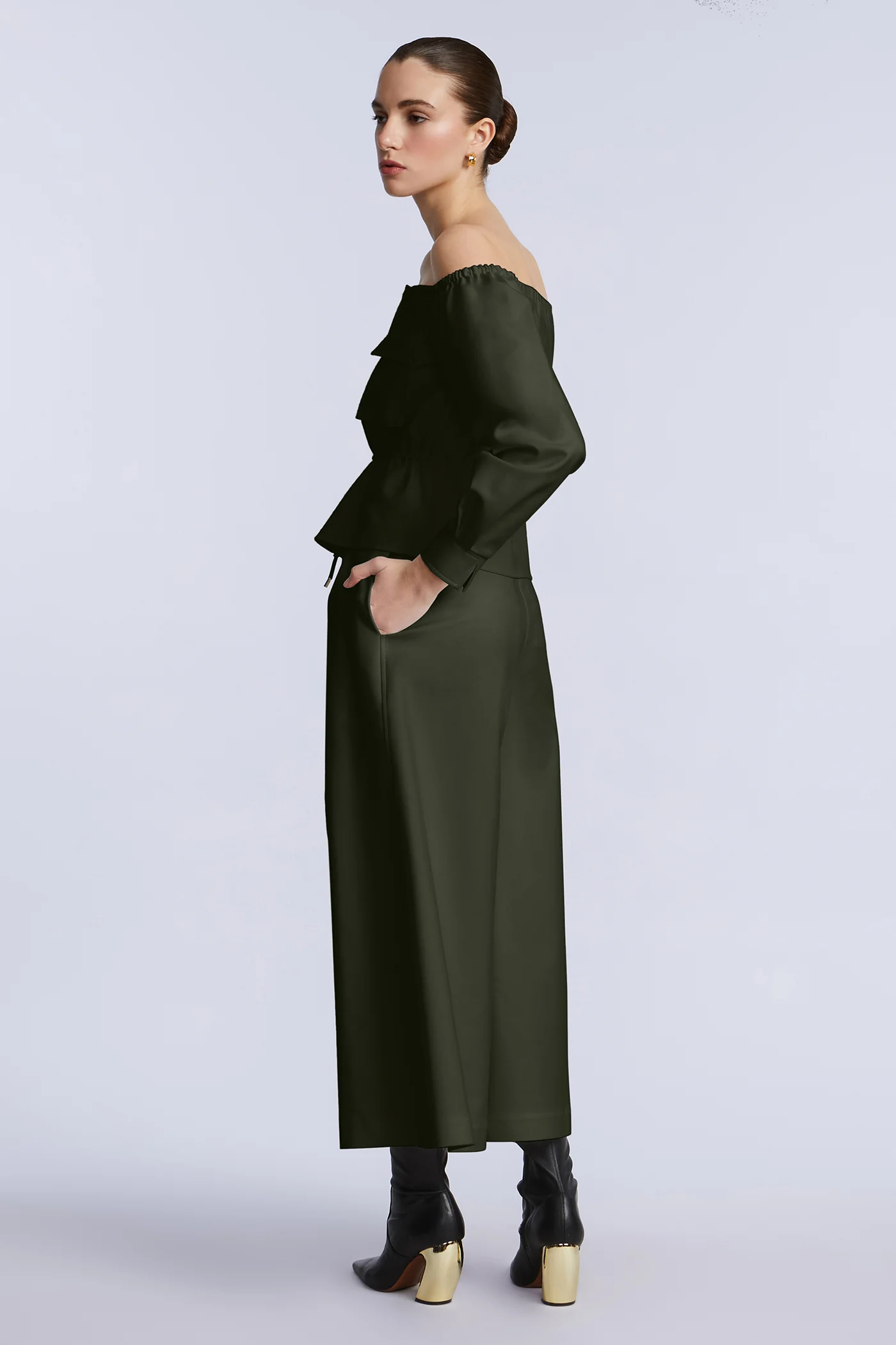 Off Shoulder Drawstring Top - Image 8