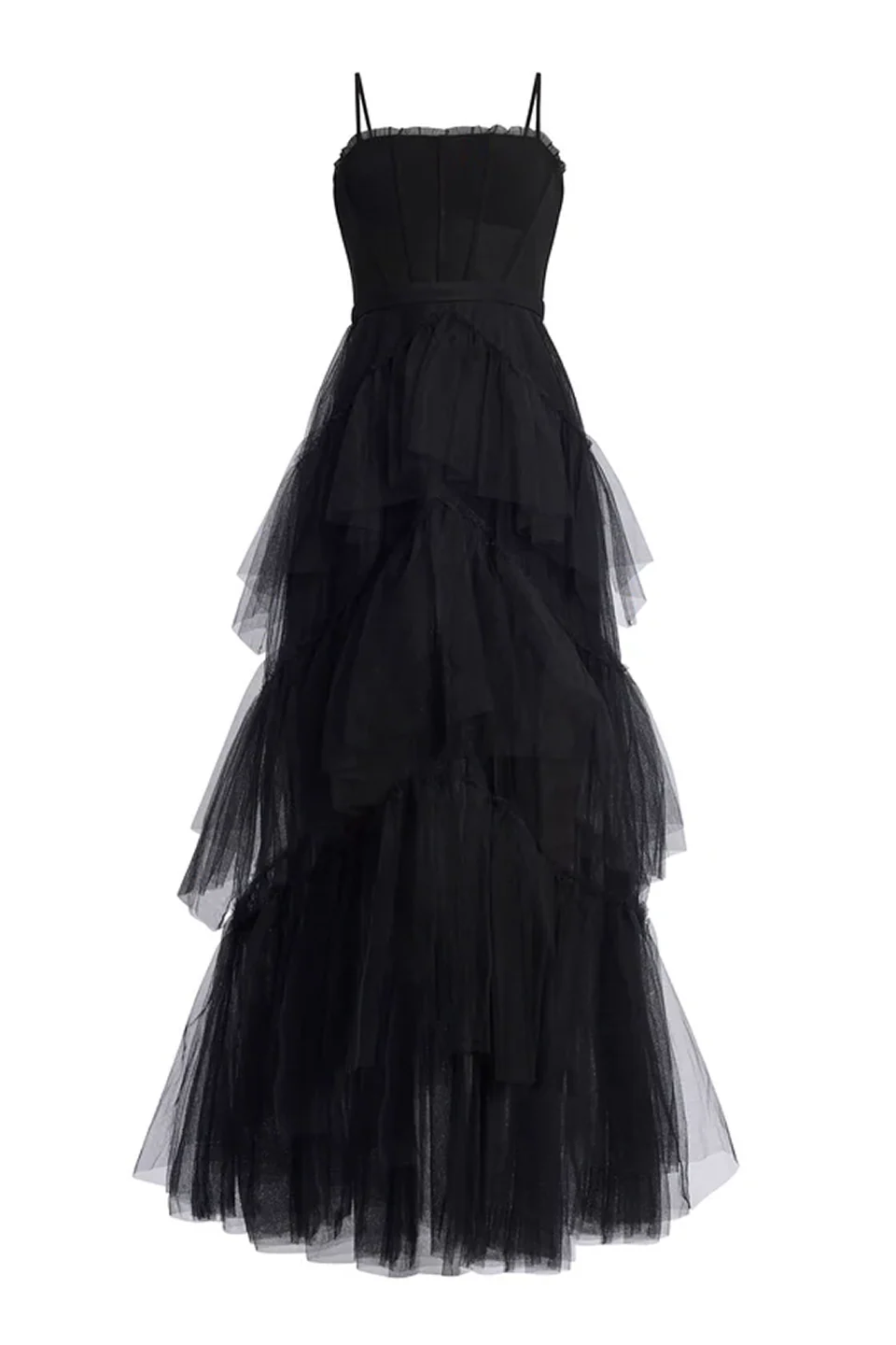 Oly Tiered Ruffle Tulle Evening Gown - Image 9