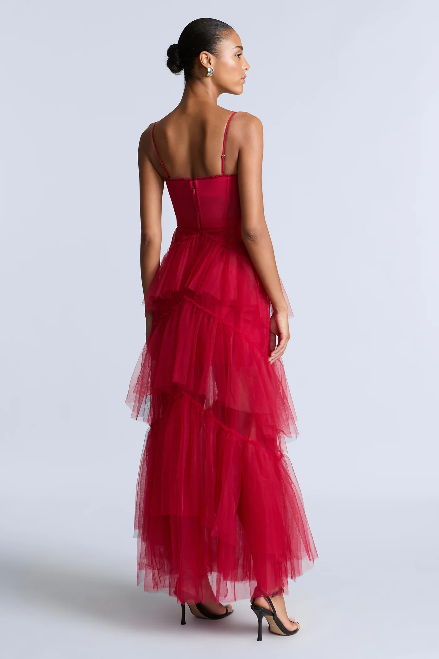 Oly Tiered Ruffle Tulle Evening - Image 2