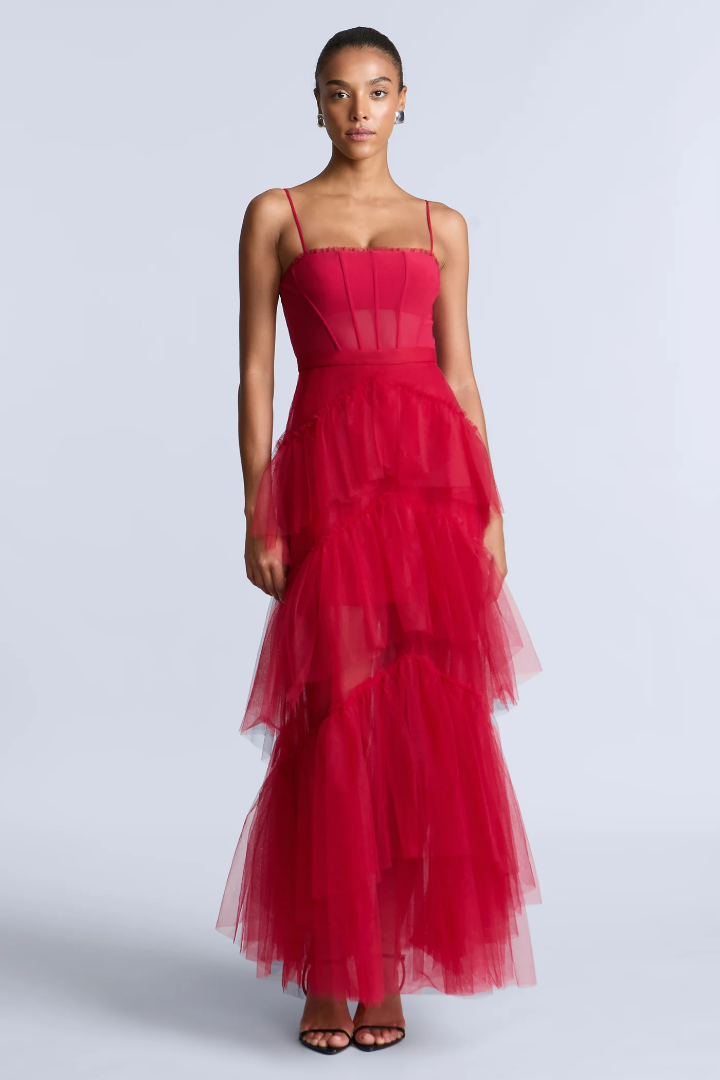 Oly Tiered Ruffle Tulle Evening - Image 5