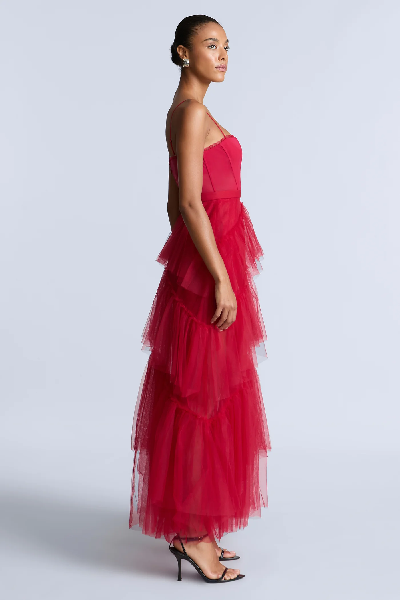 Oly Tiered Ruffle Tulle Evening - Image 6
