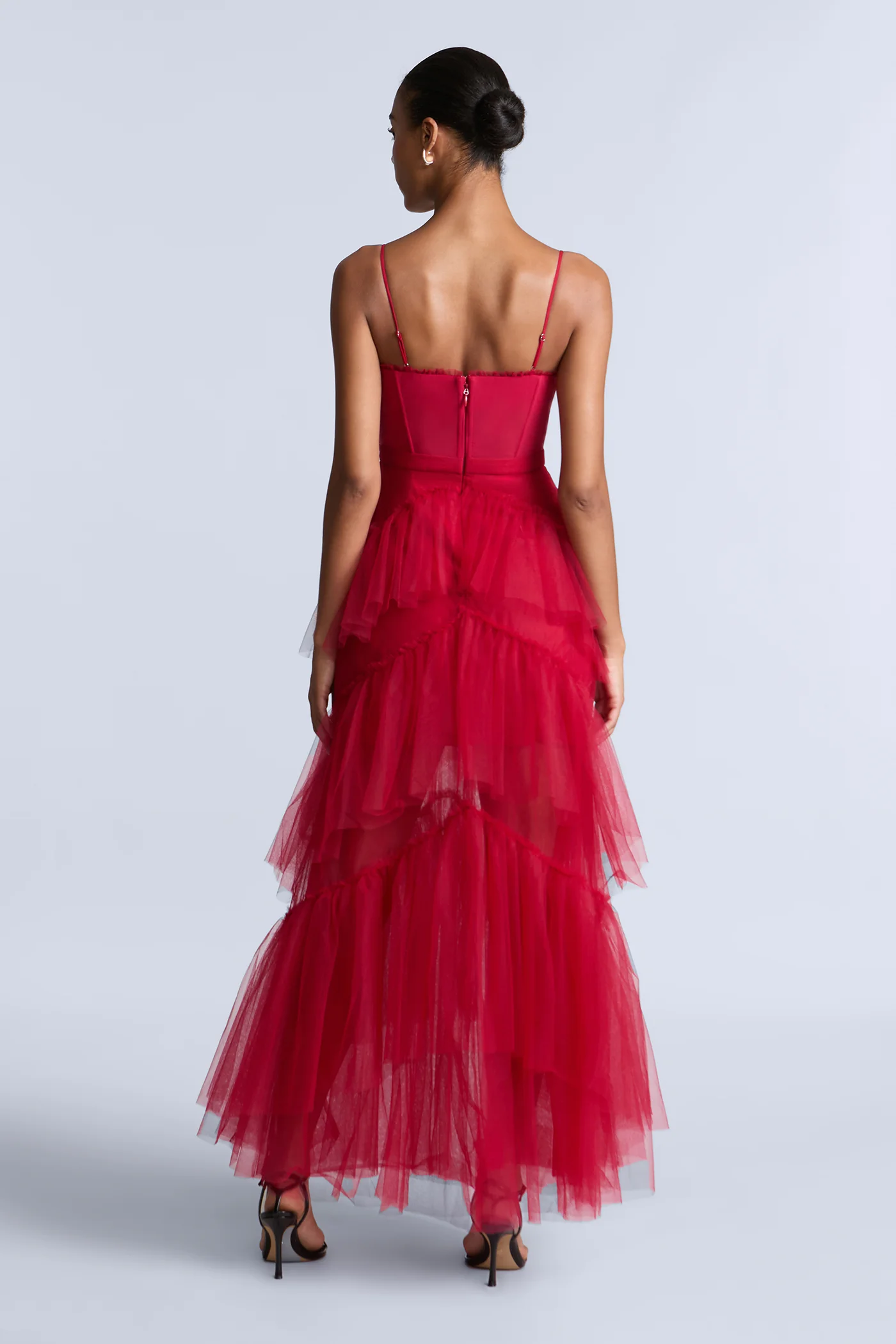 Oly Tiered Ruffle Tulle Evening - Image 7