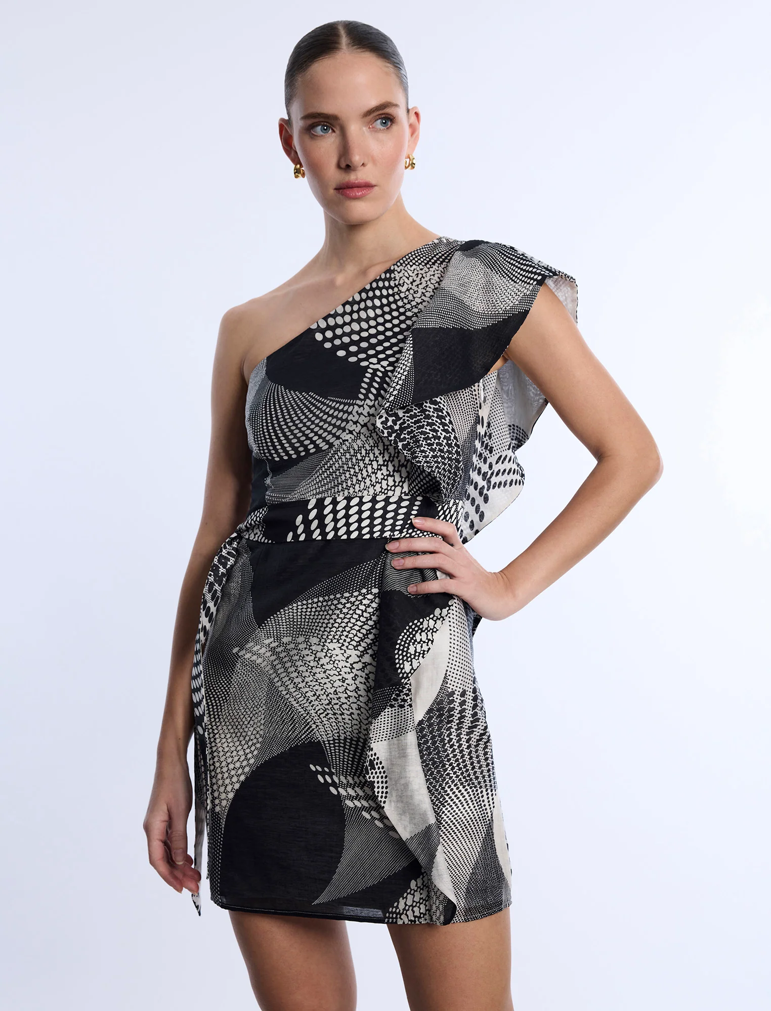 One Shoulder Flounce Mini - Image 5