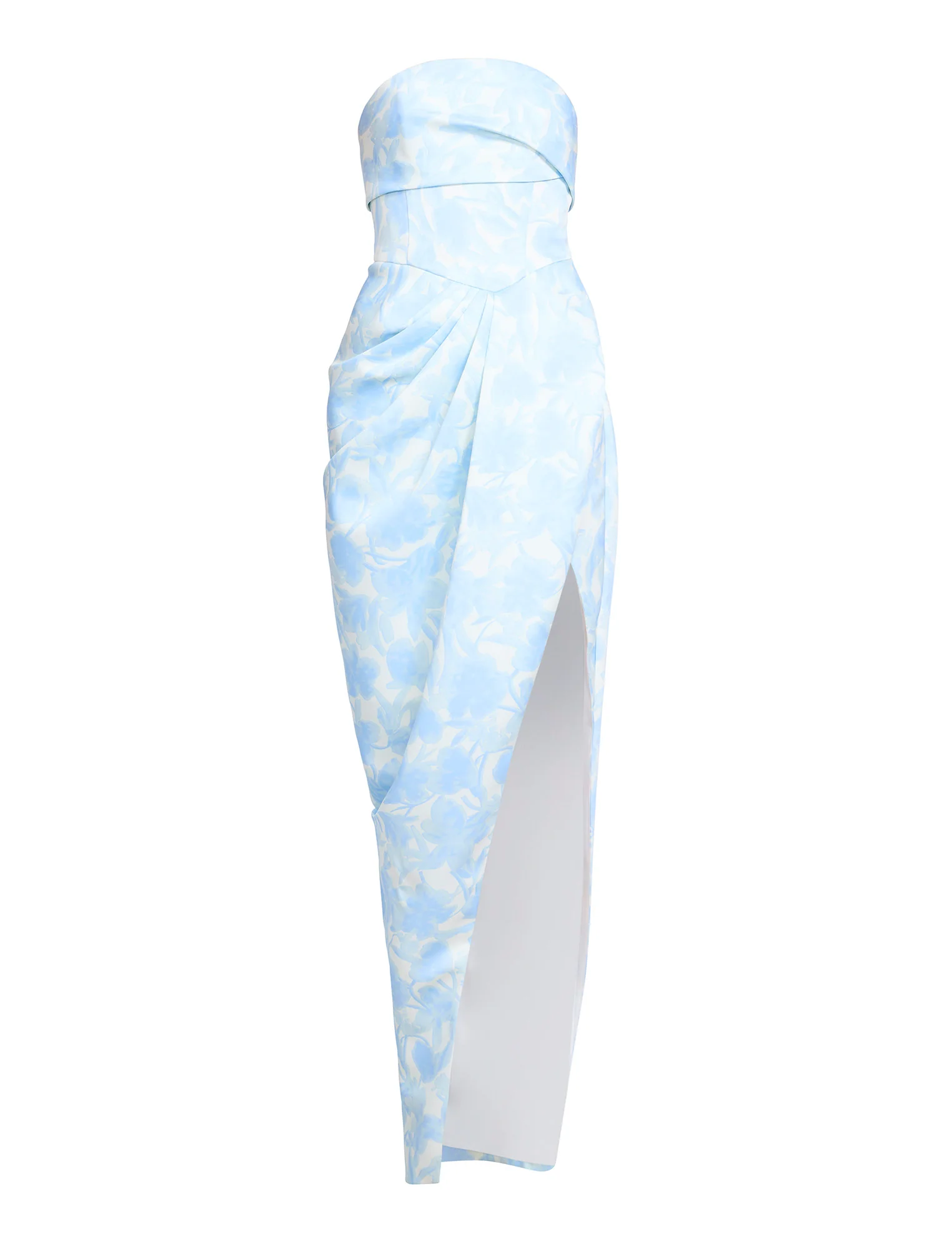 Pleat Bodice Wrap Skirt Gown - Image 9