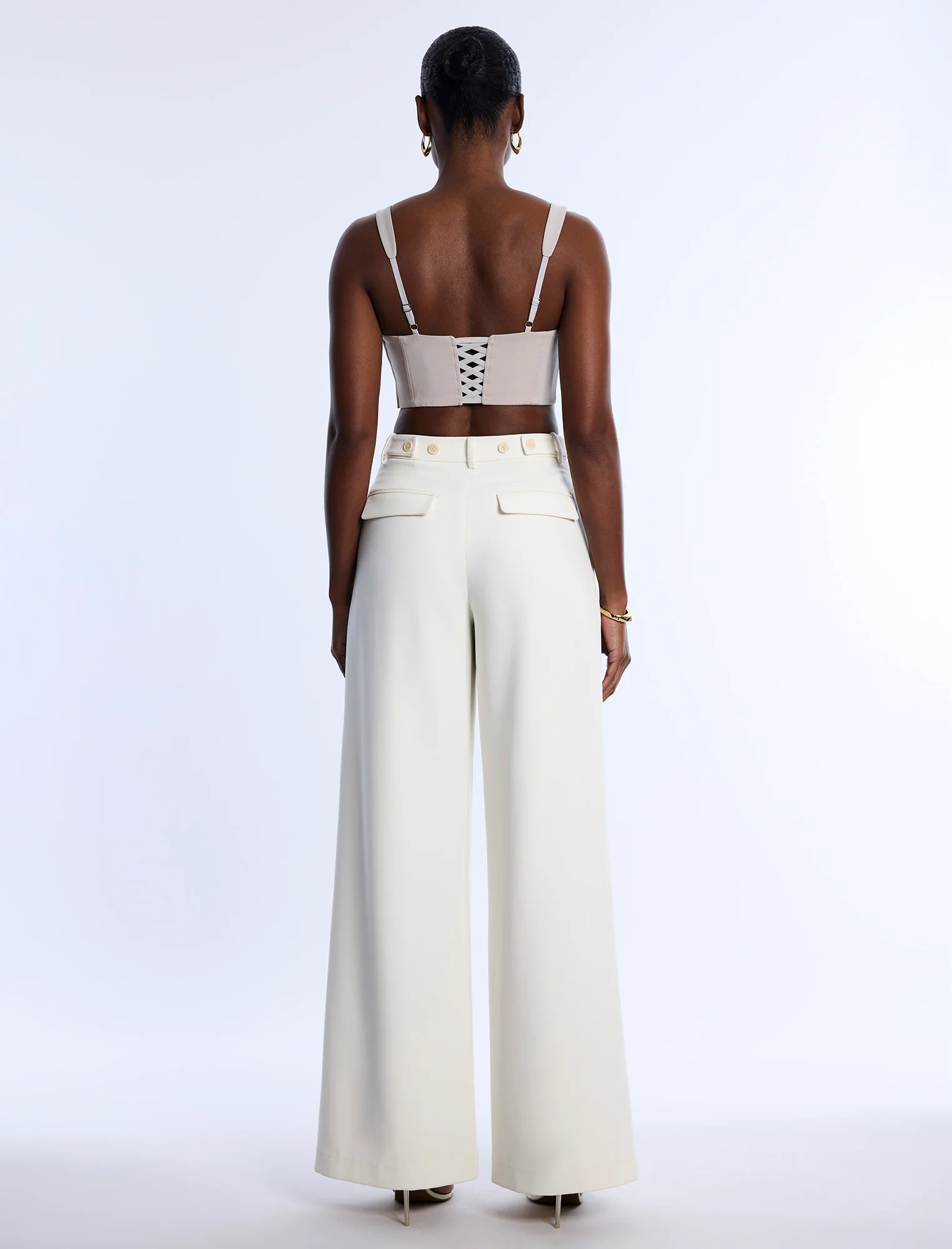 Pleat Front Wide Leg Pant - Image 2