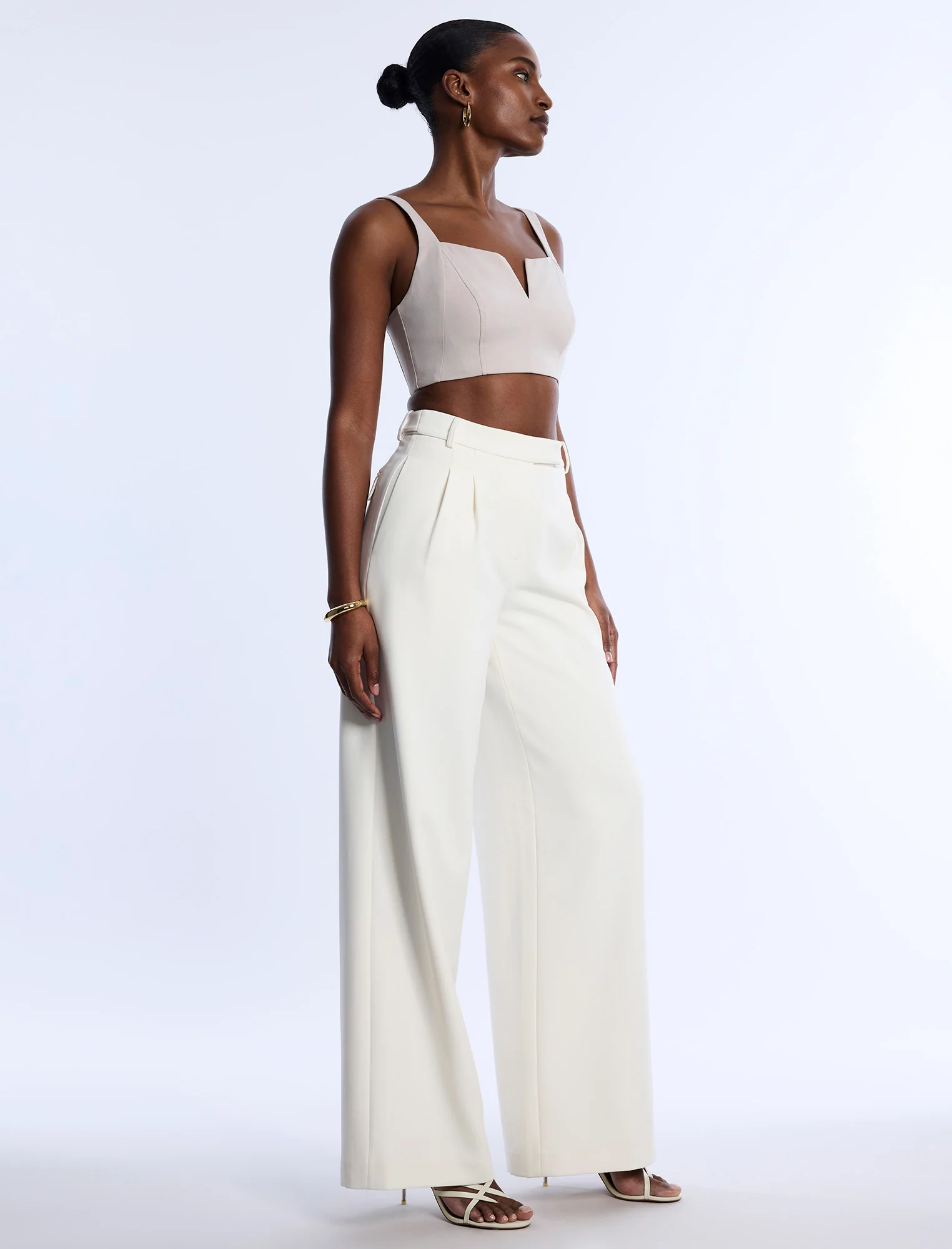 Pleat Front Wide Leg Pant - Image 4