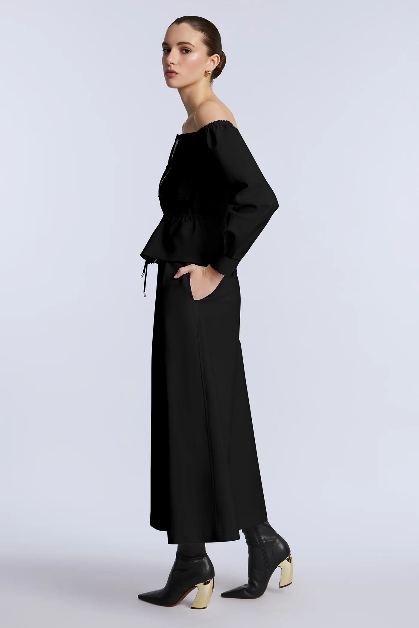 Pleated Front Crop Pant - Image 5
