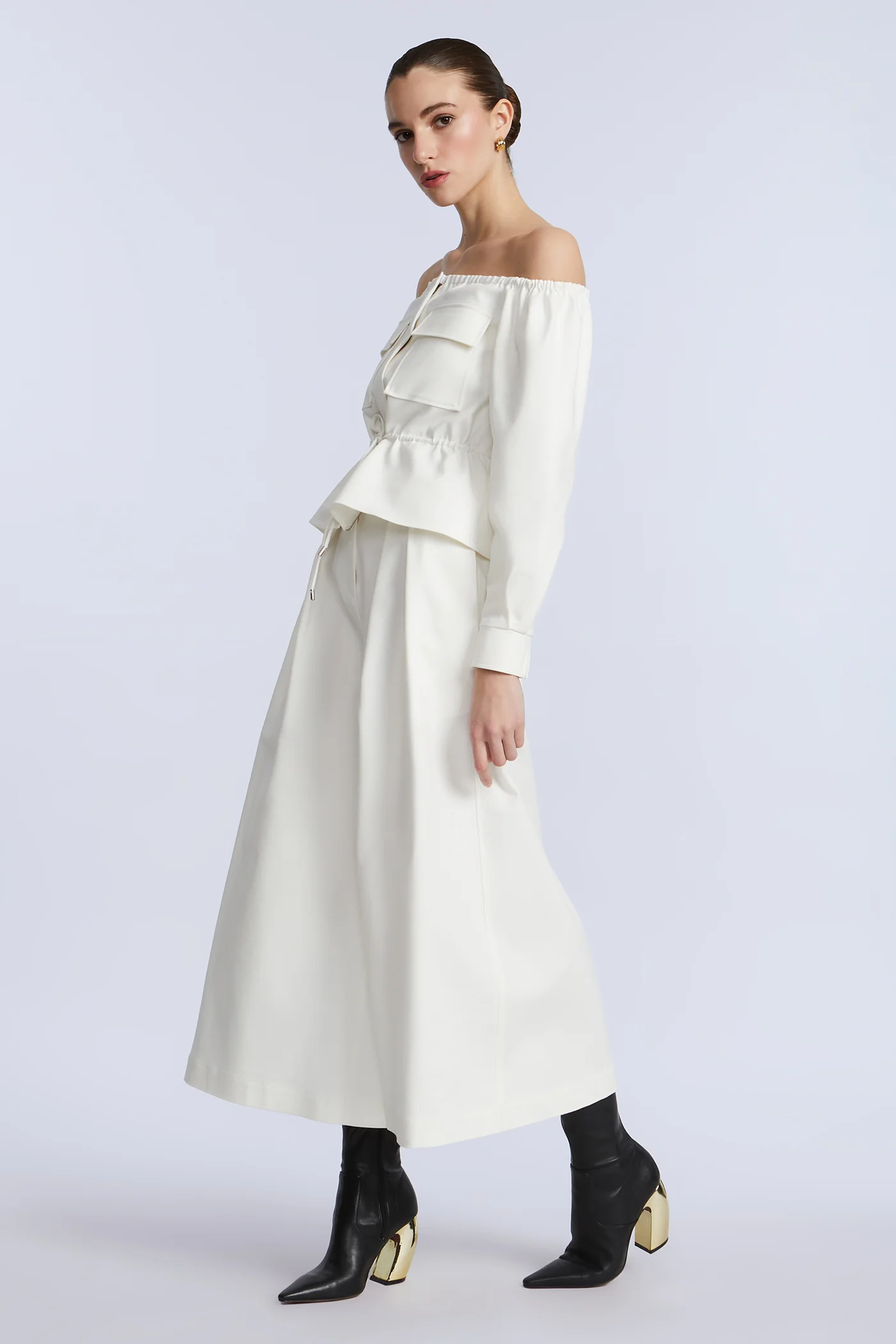 Pleated Front Crop Pant - Image 5
