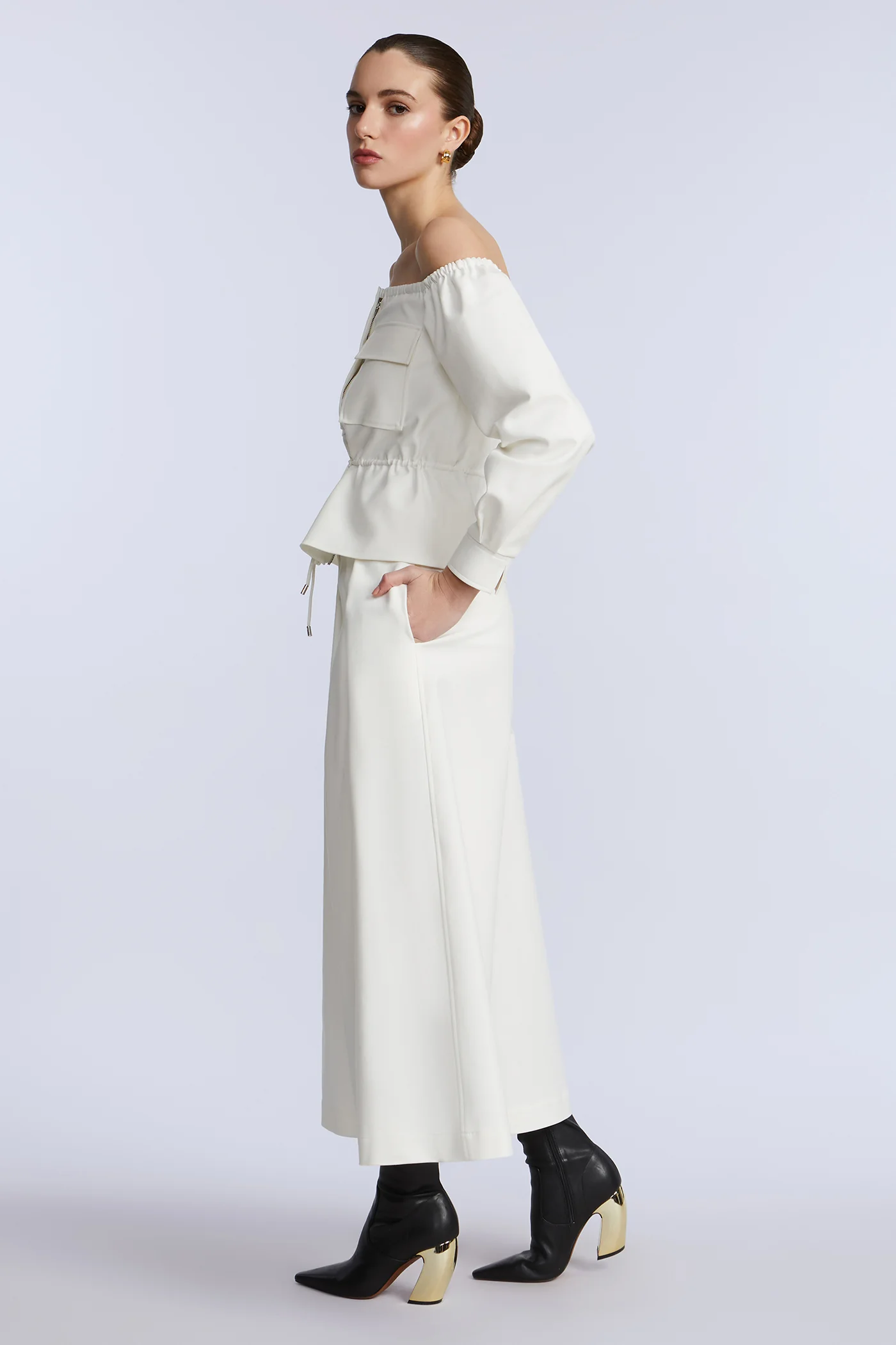 Pleated Front Crop Pant - Image 6