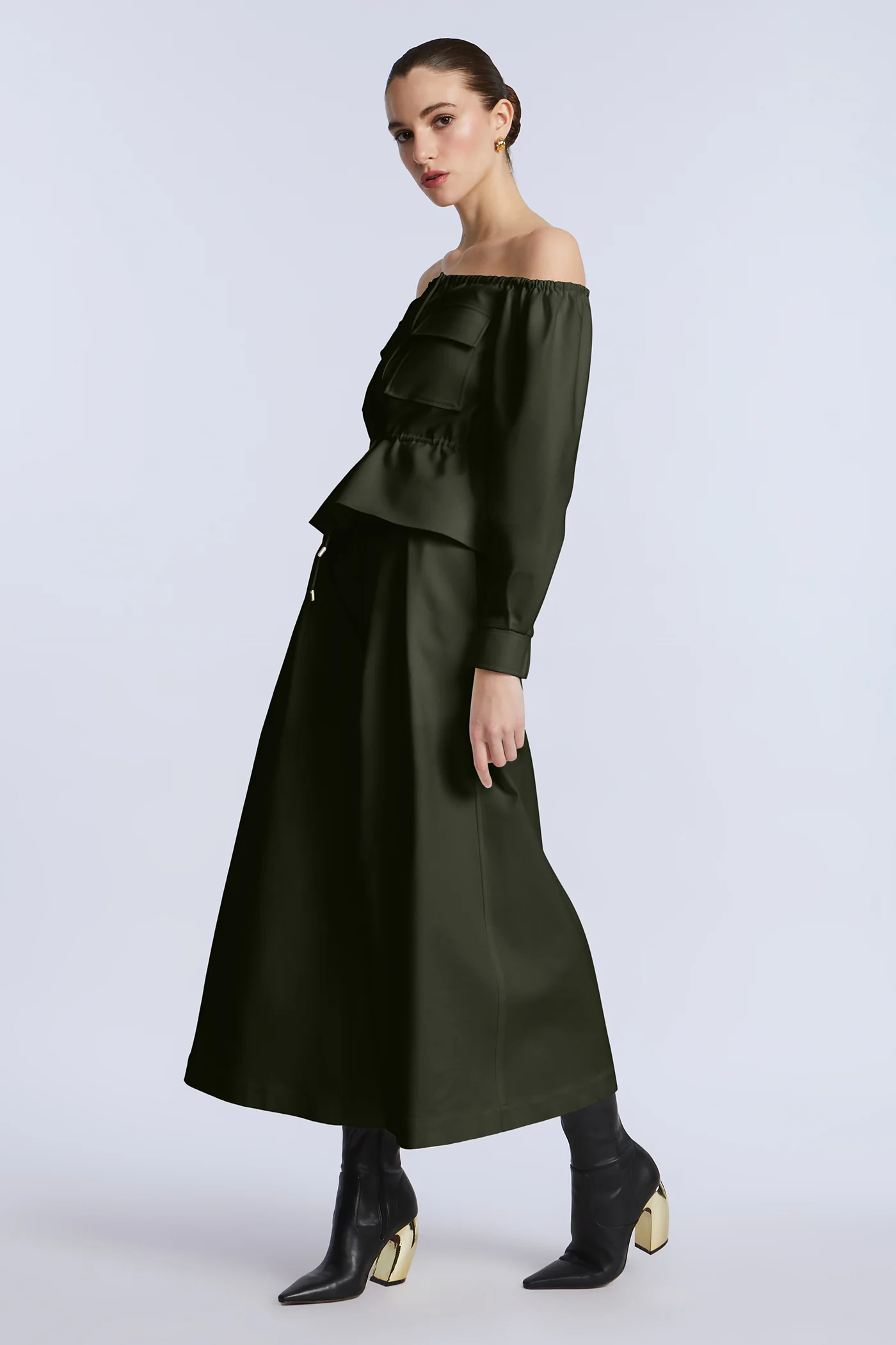 Pleated Front Crop Pant - Image 4