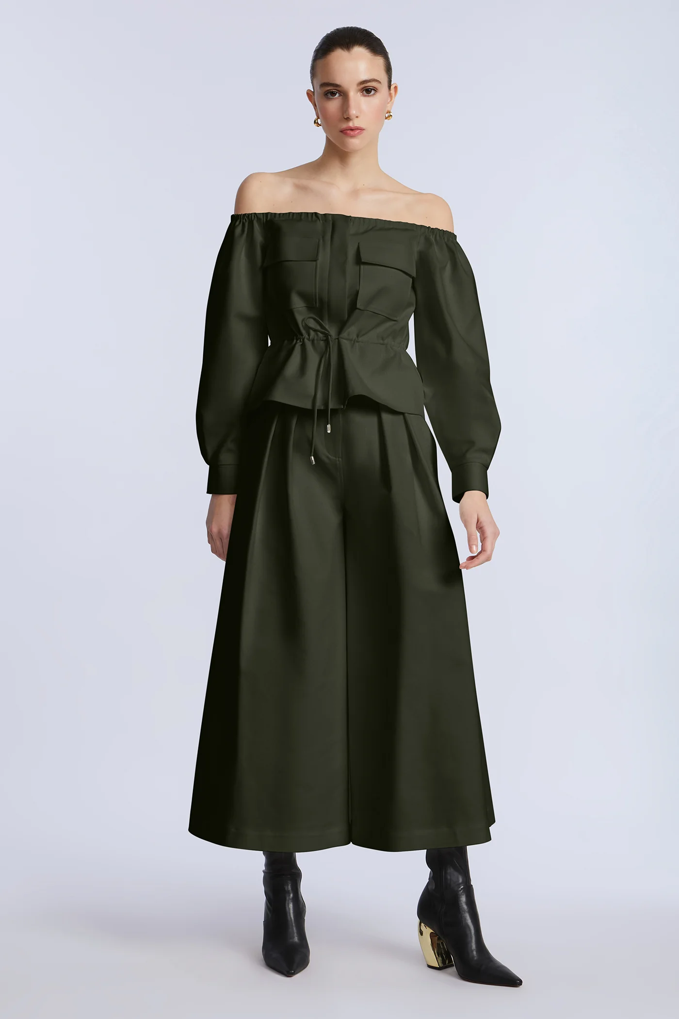 Pleated Front Crop Pant - Image 9