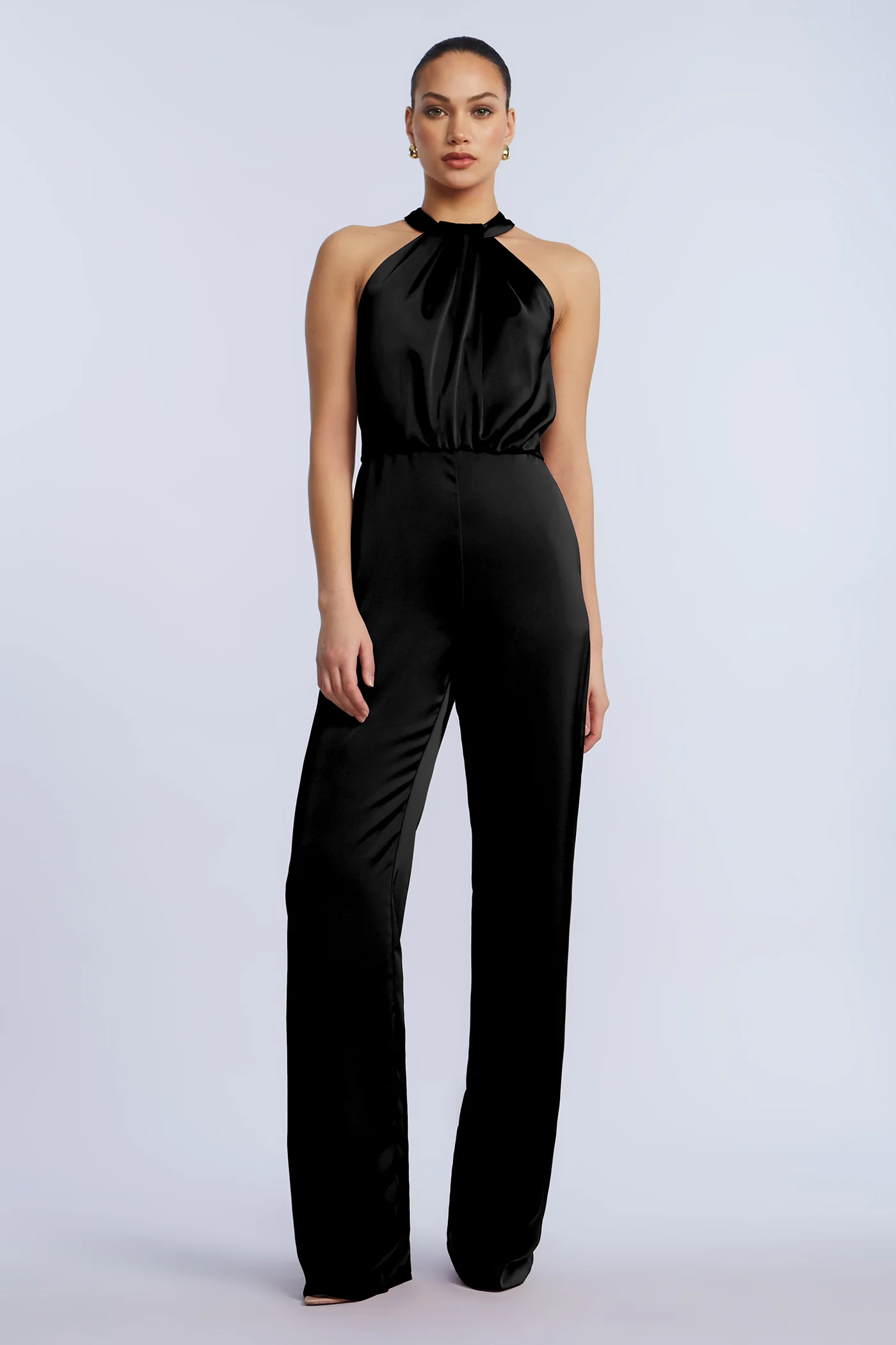 Pleated Halter Jumpsuit
