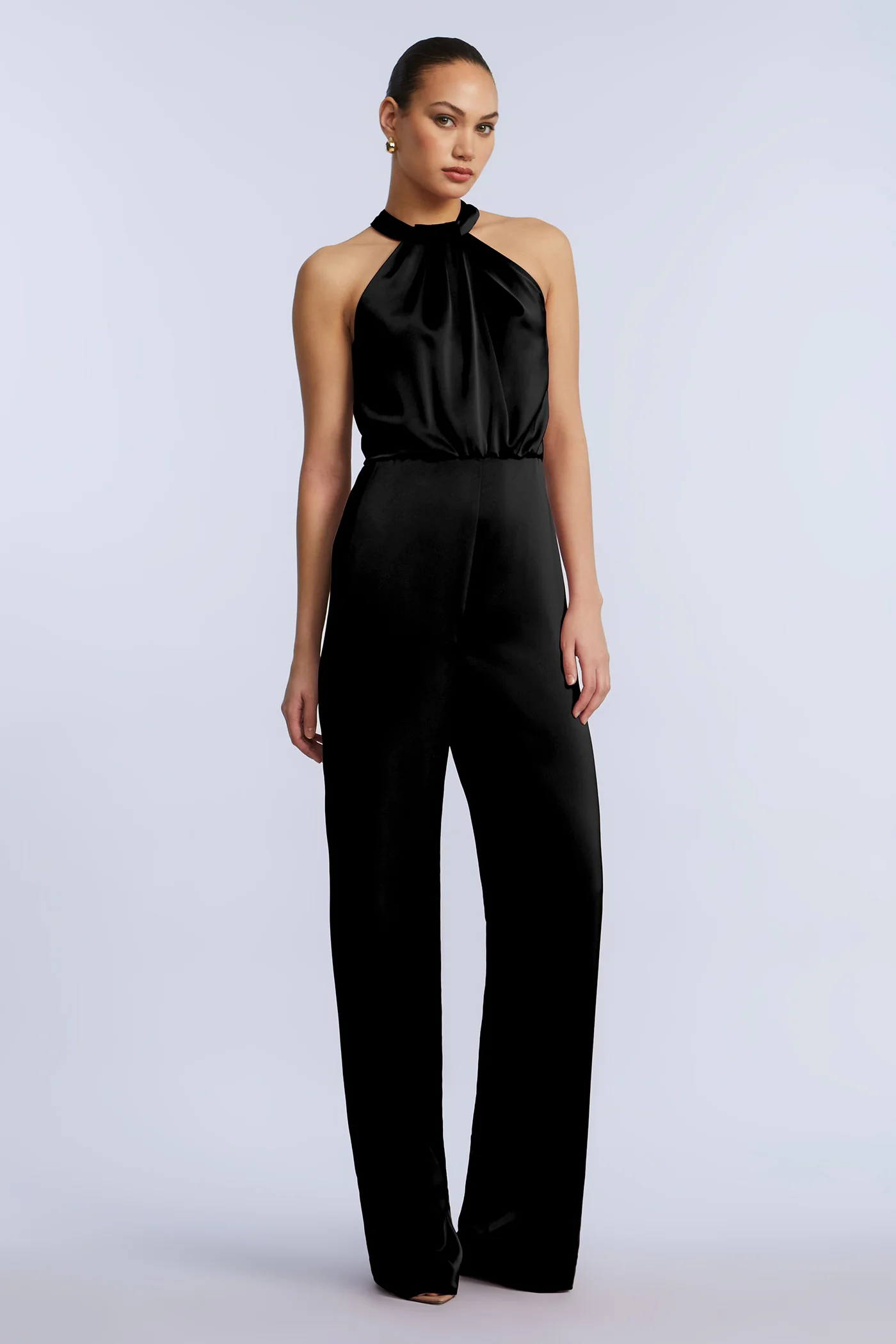 Pleated Halter Jumpsuit - Image 4