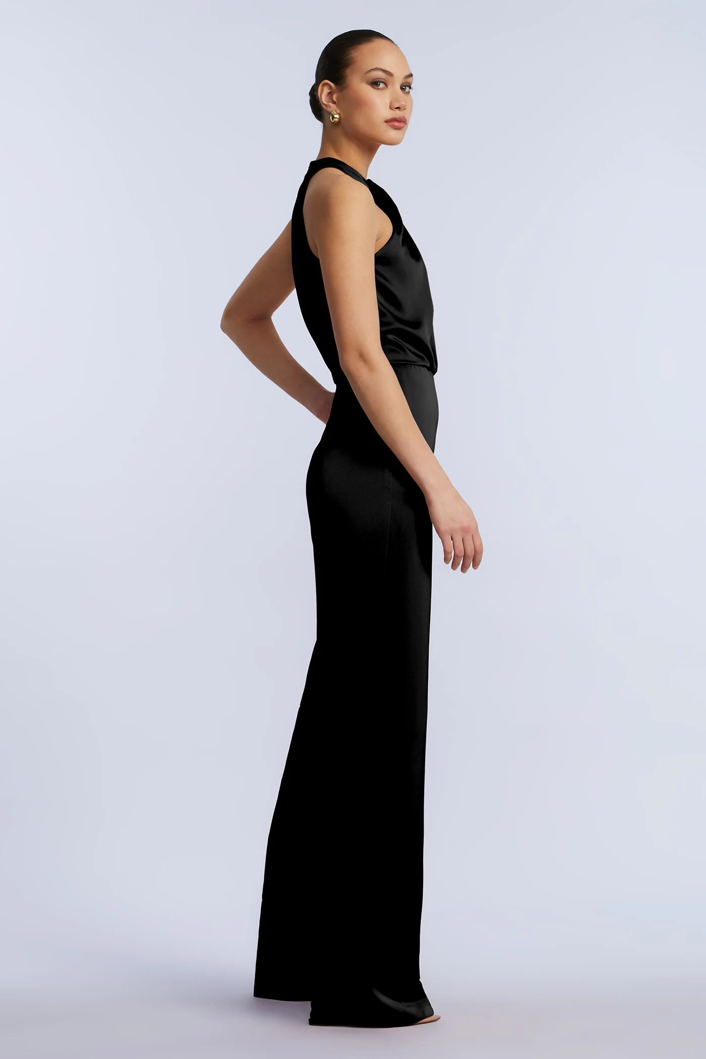 Pleated Halter Jumpsuit - Image 5