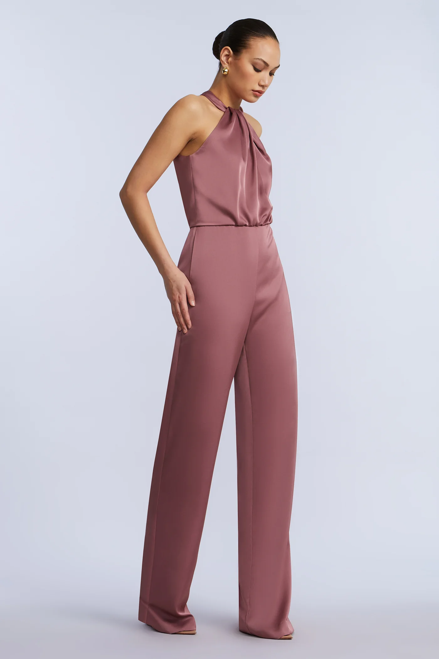 Pleated Halter Jumpsuit - Image 3