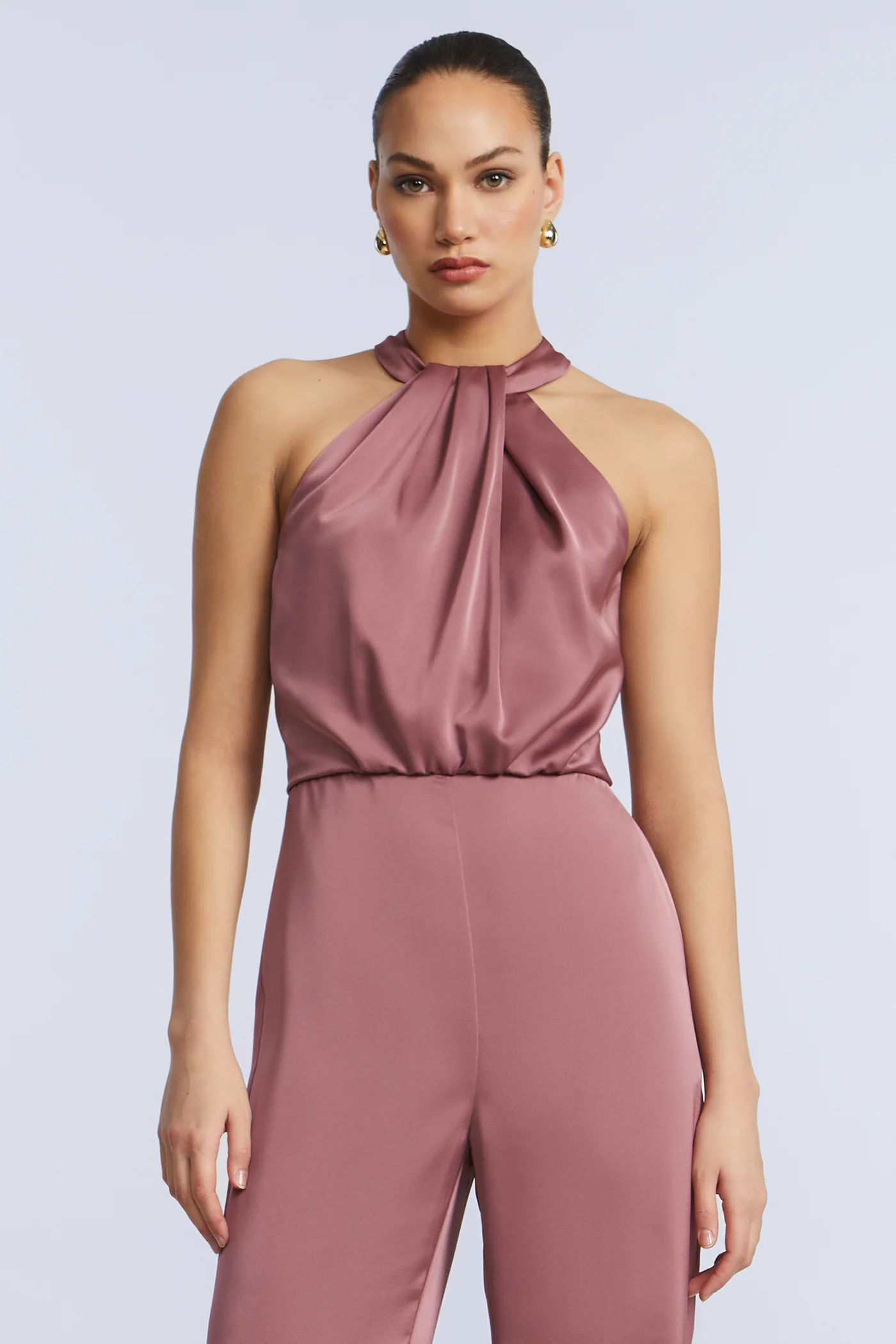 Pleated Halter Jumpsuit - Image 4