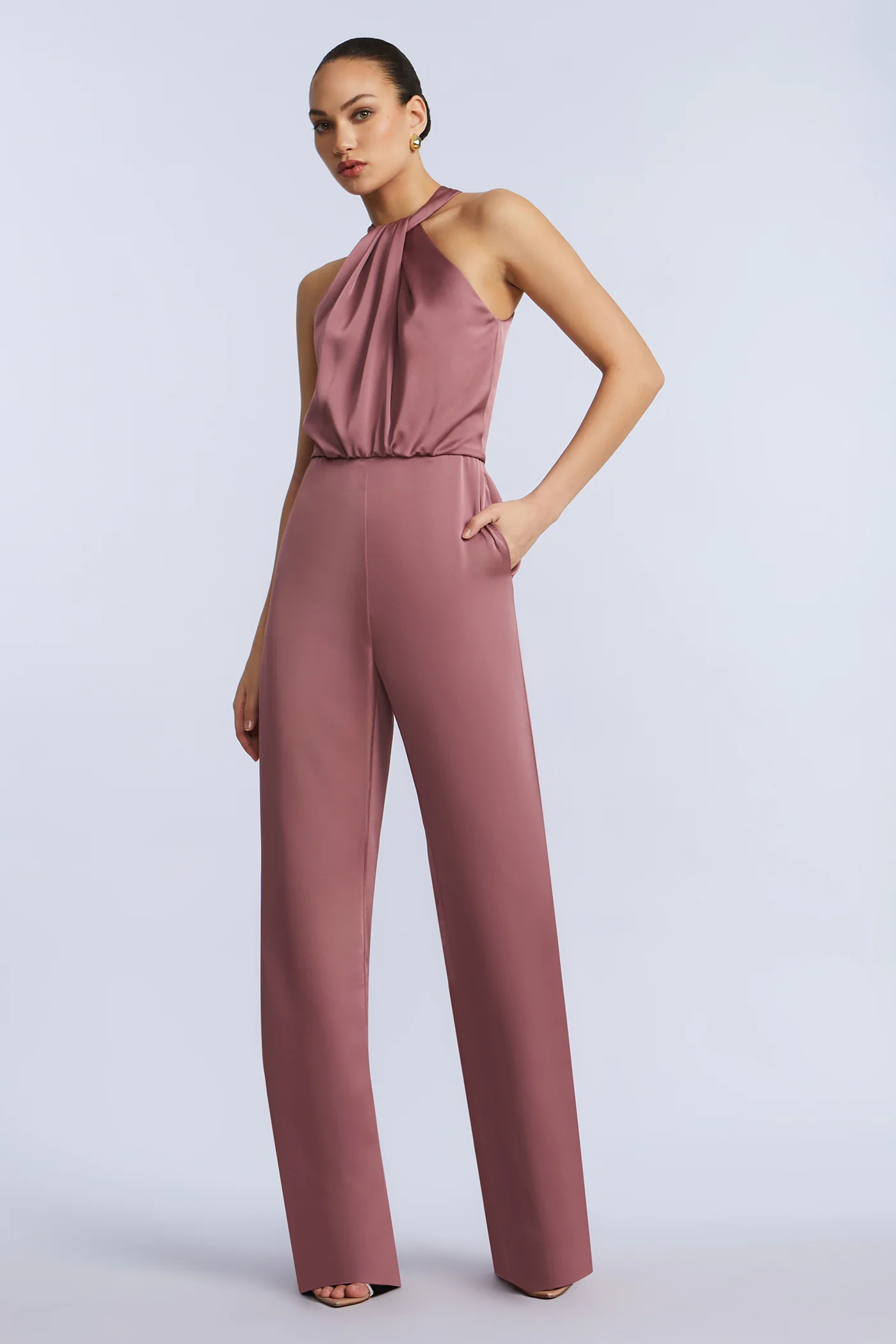 Pleated Halter Jumpsuit - Image 5