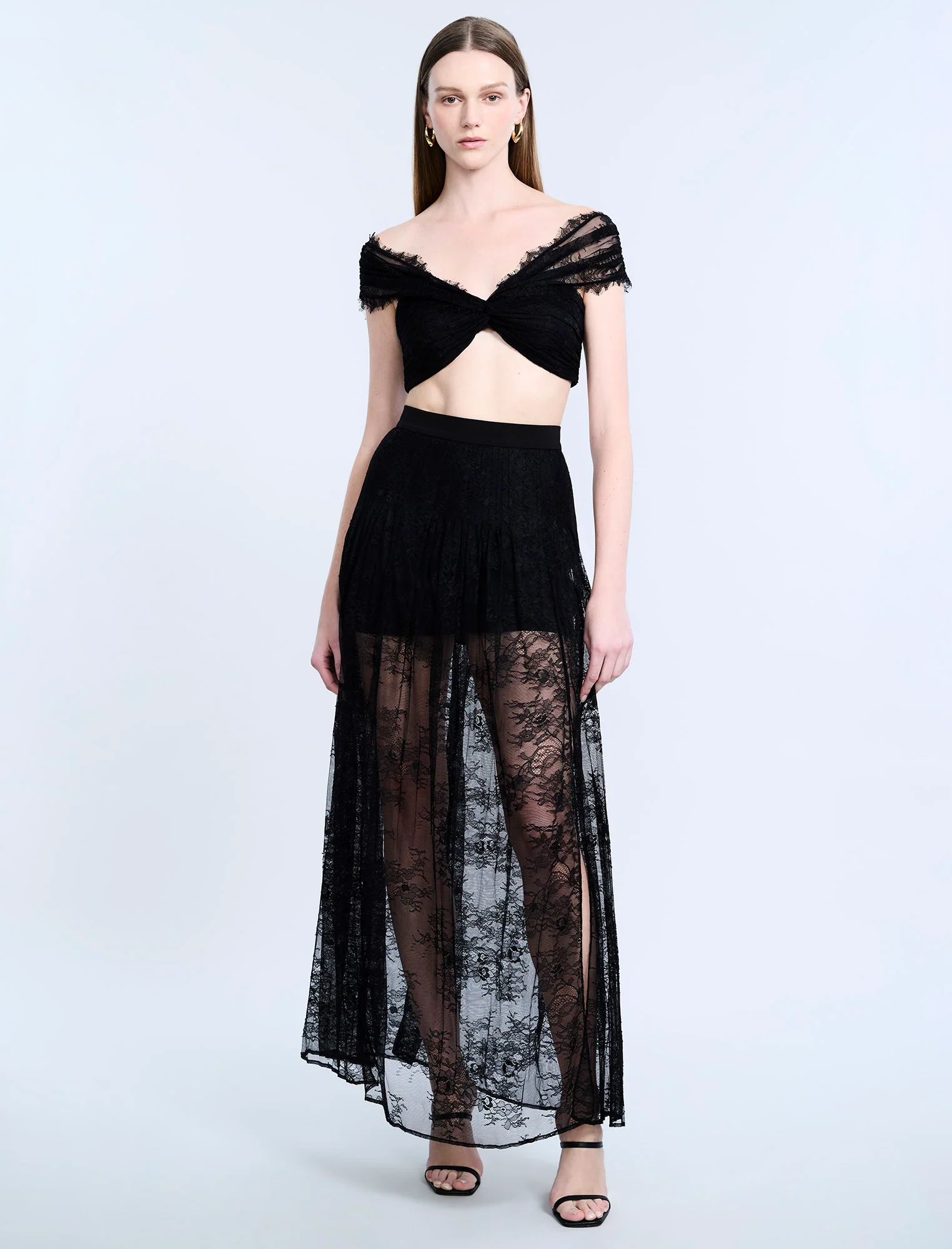 Pleated Lace Skirt - Image 5
