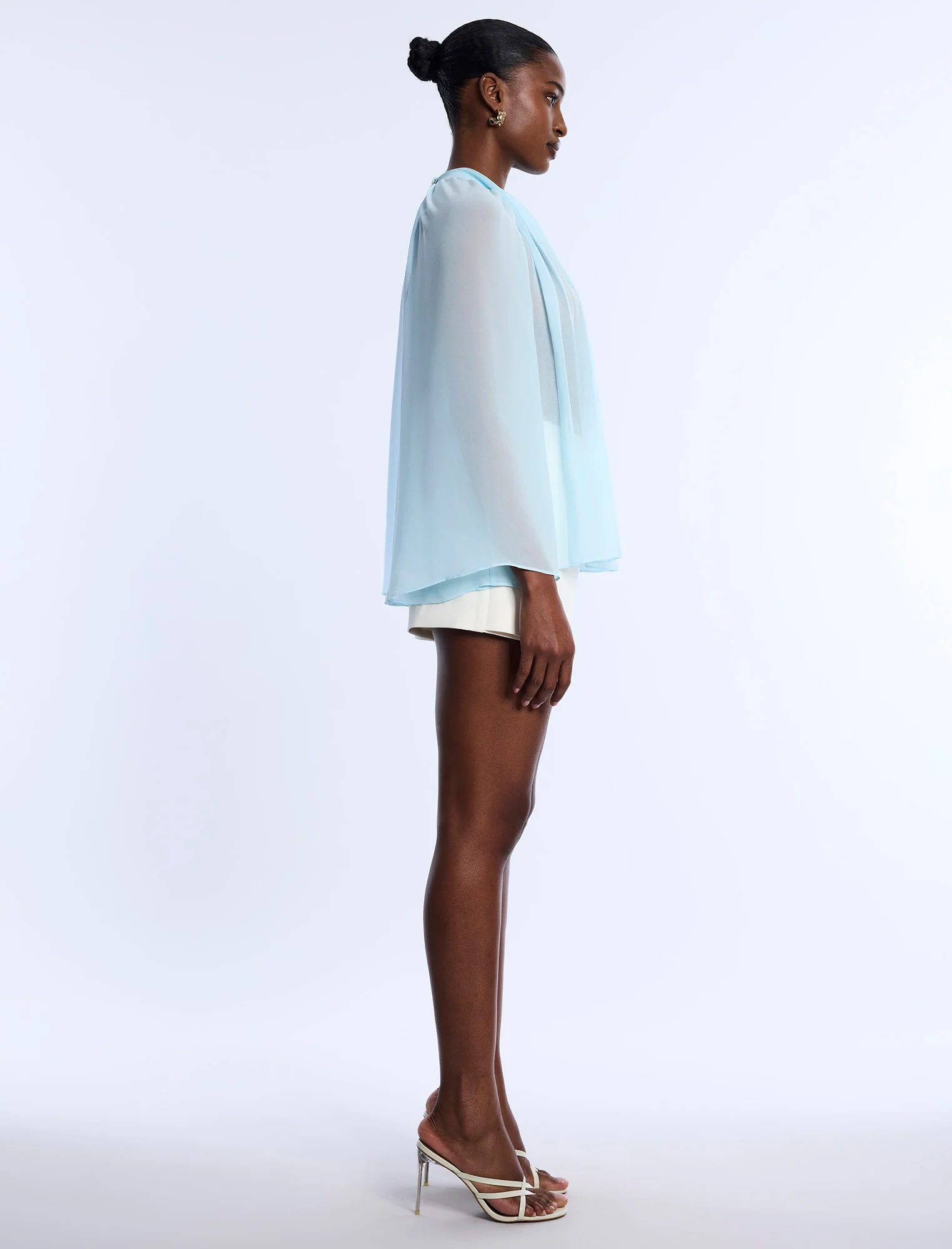 Pleated Sheer Blouse - Image 3