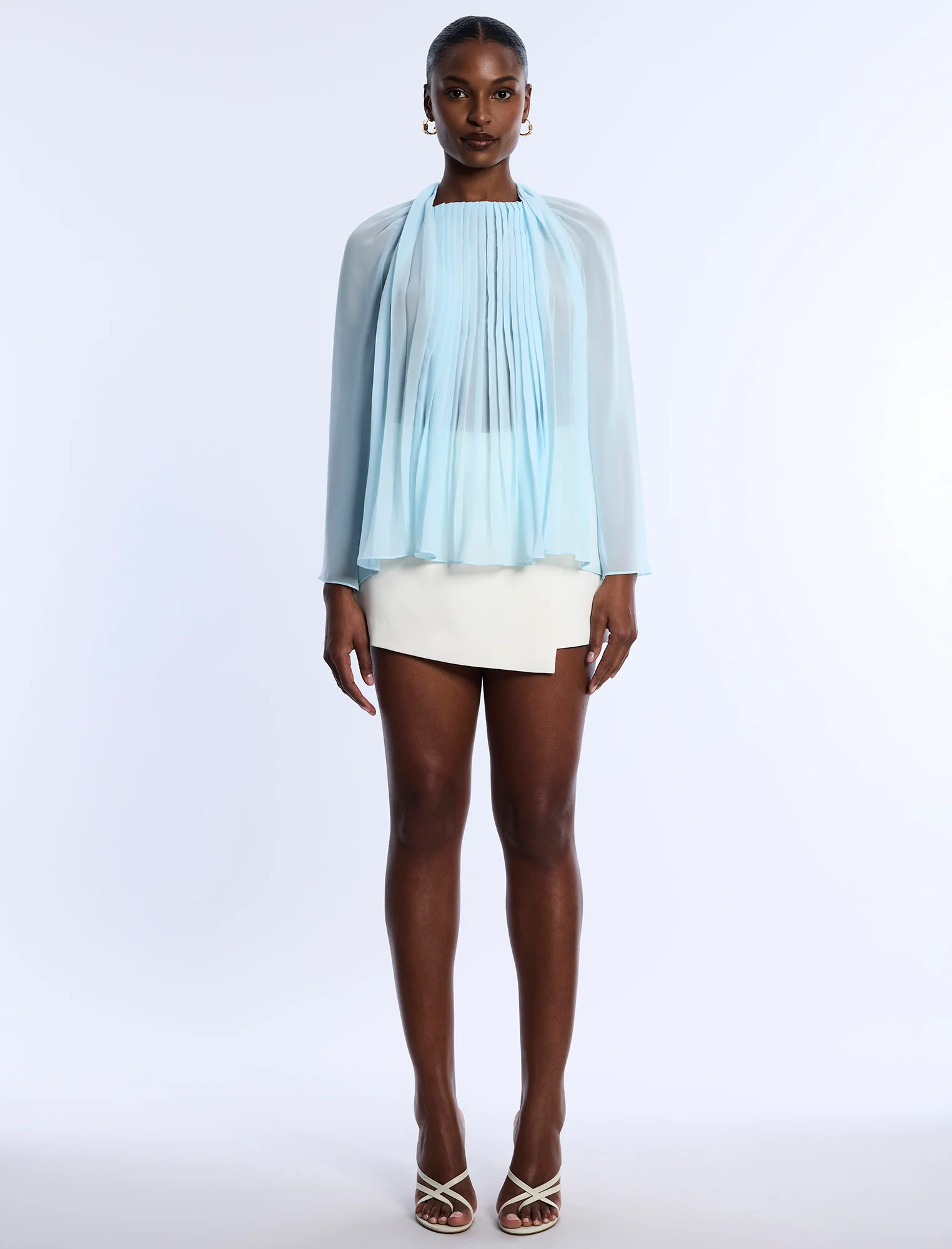 Pleated Sheer Blouse - Image 4
