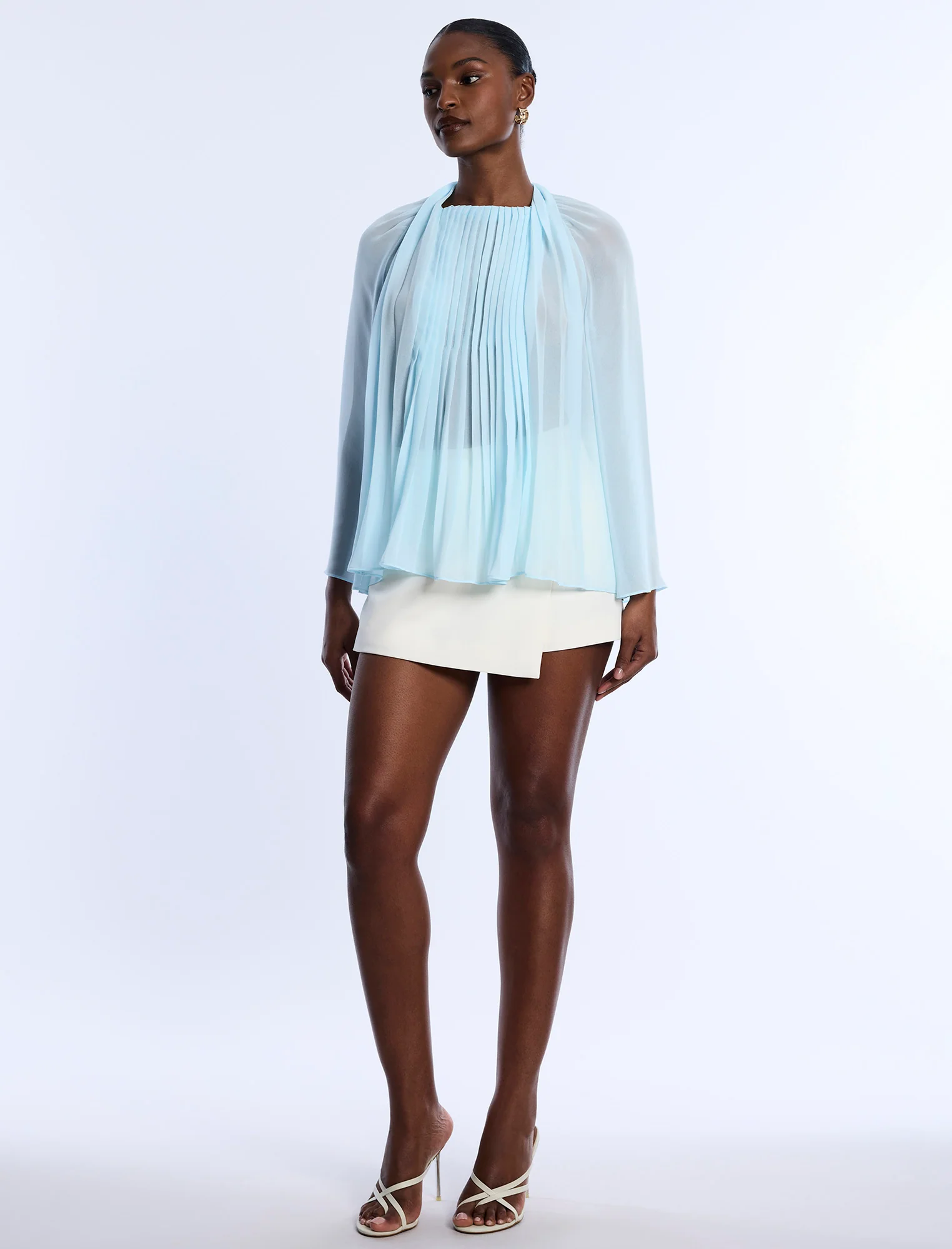 Pleated Sheer Blouse - Image 5