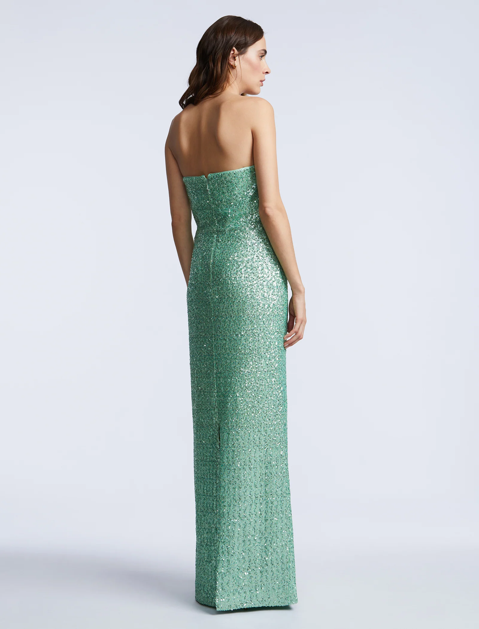 Plunging U Neckline Gown - Image 6