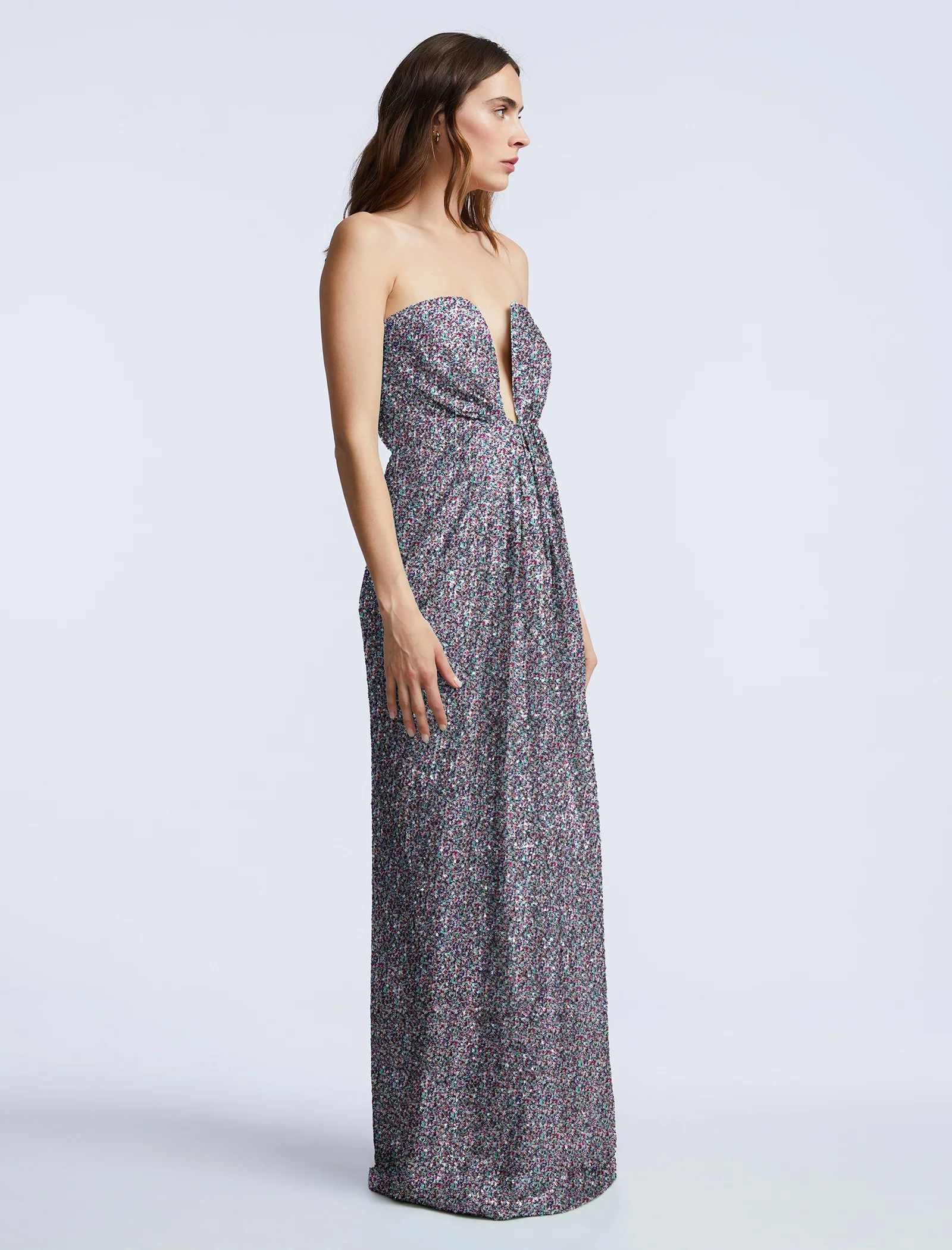 Plunging U Neckline Gown - Image 3