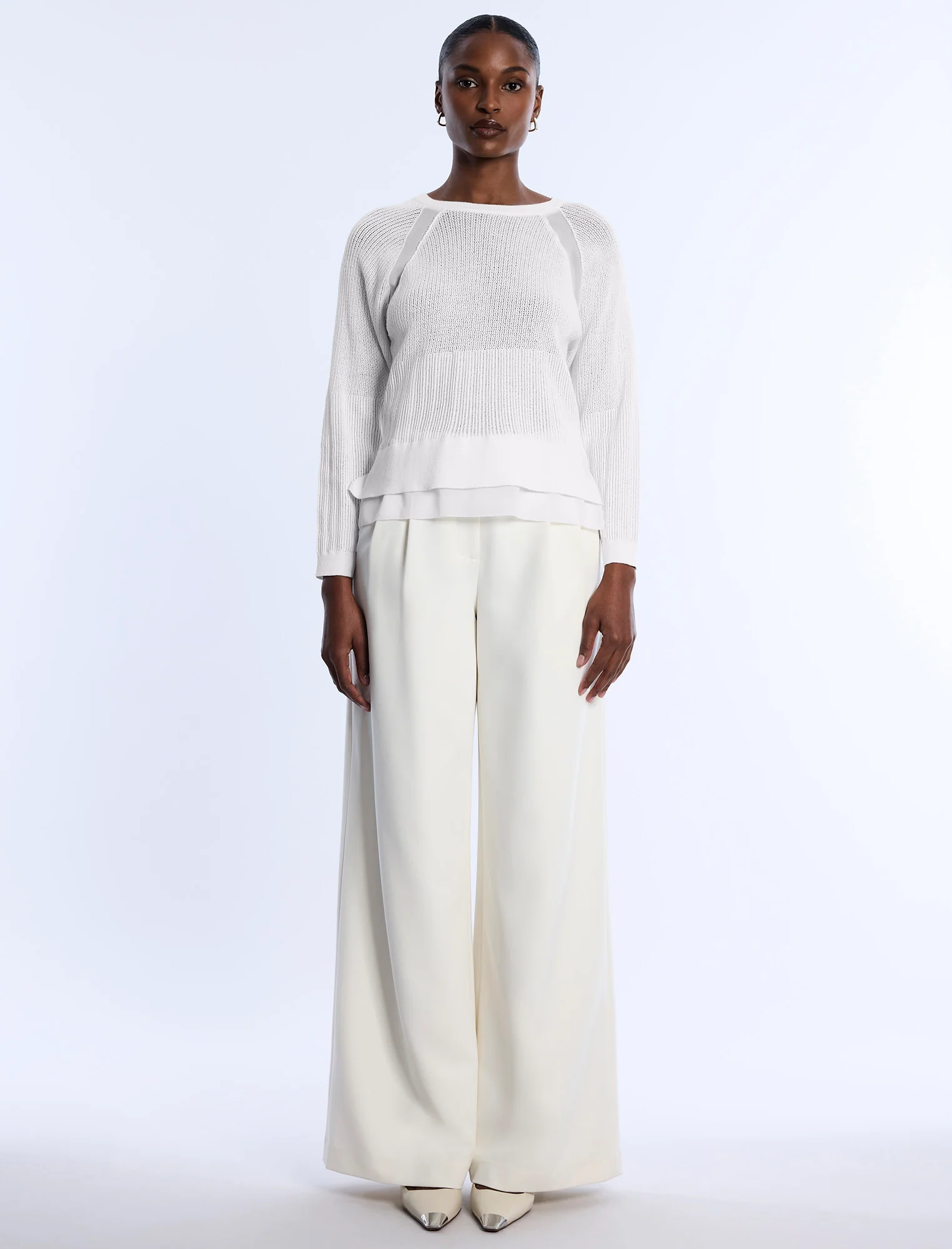 Pointelle Knit Sweater