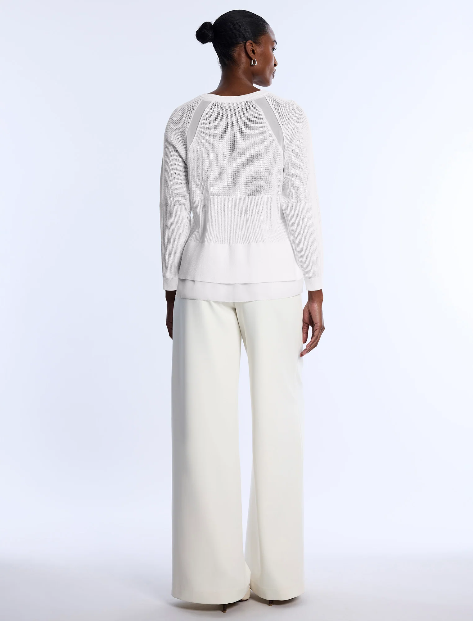 Pointelle Knit Sweater - Image 3