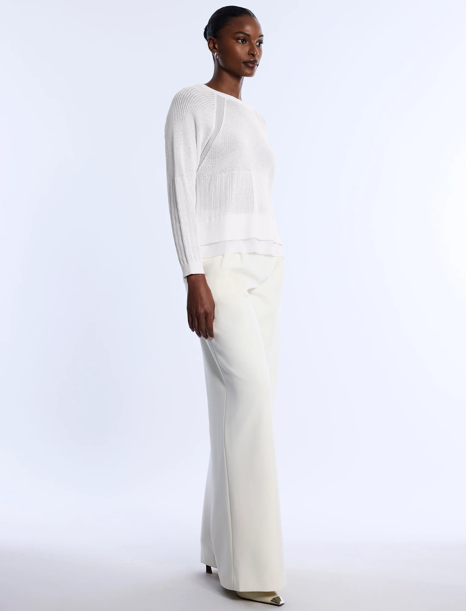 Pointelle Knit Sweater - Image 4