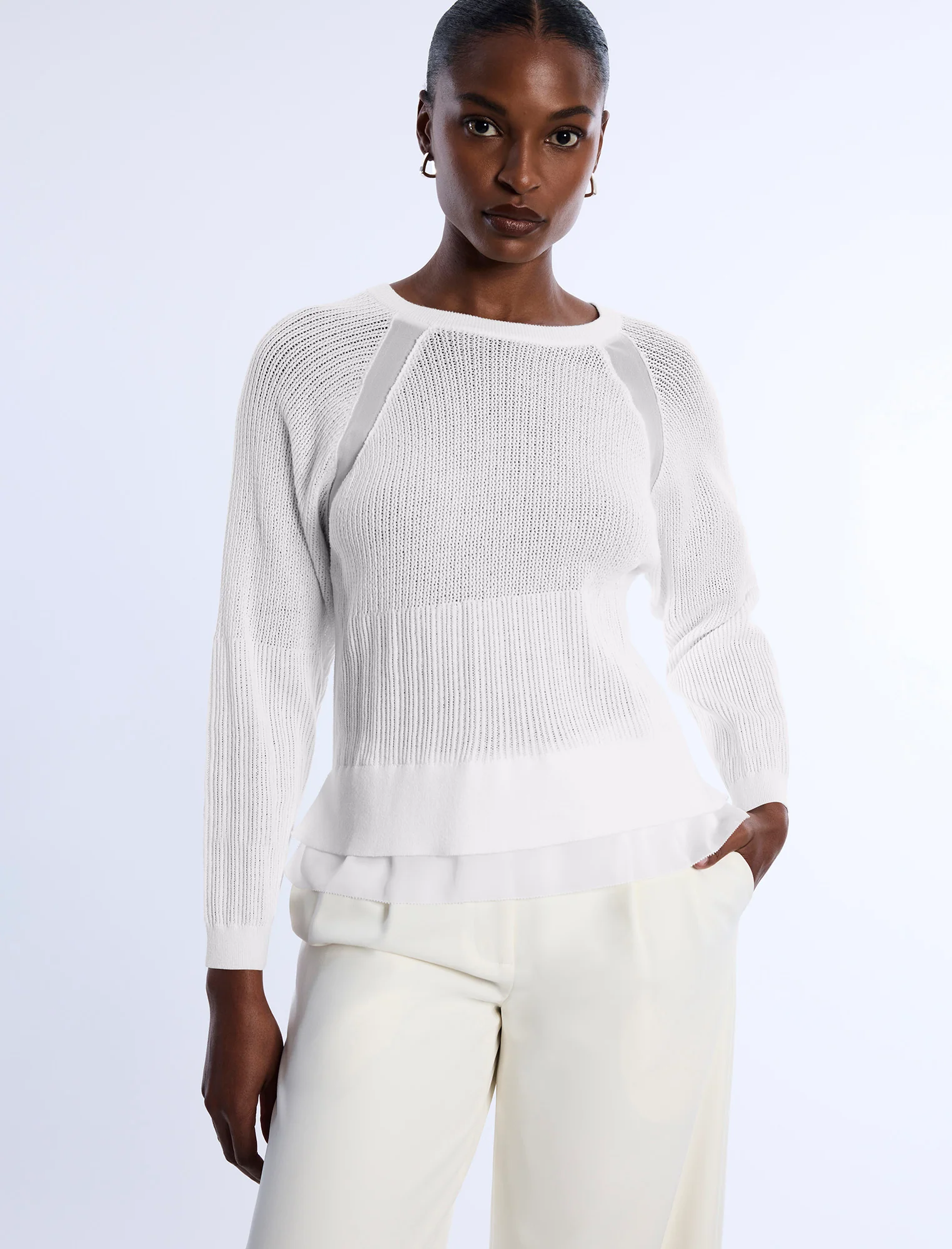 Pointelle Knit Sweater - Image 6