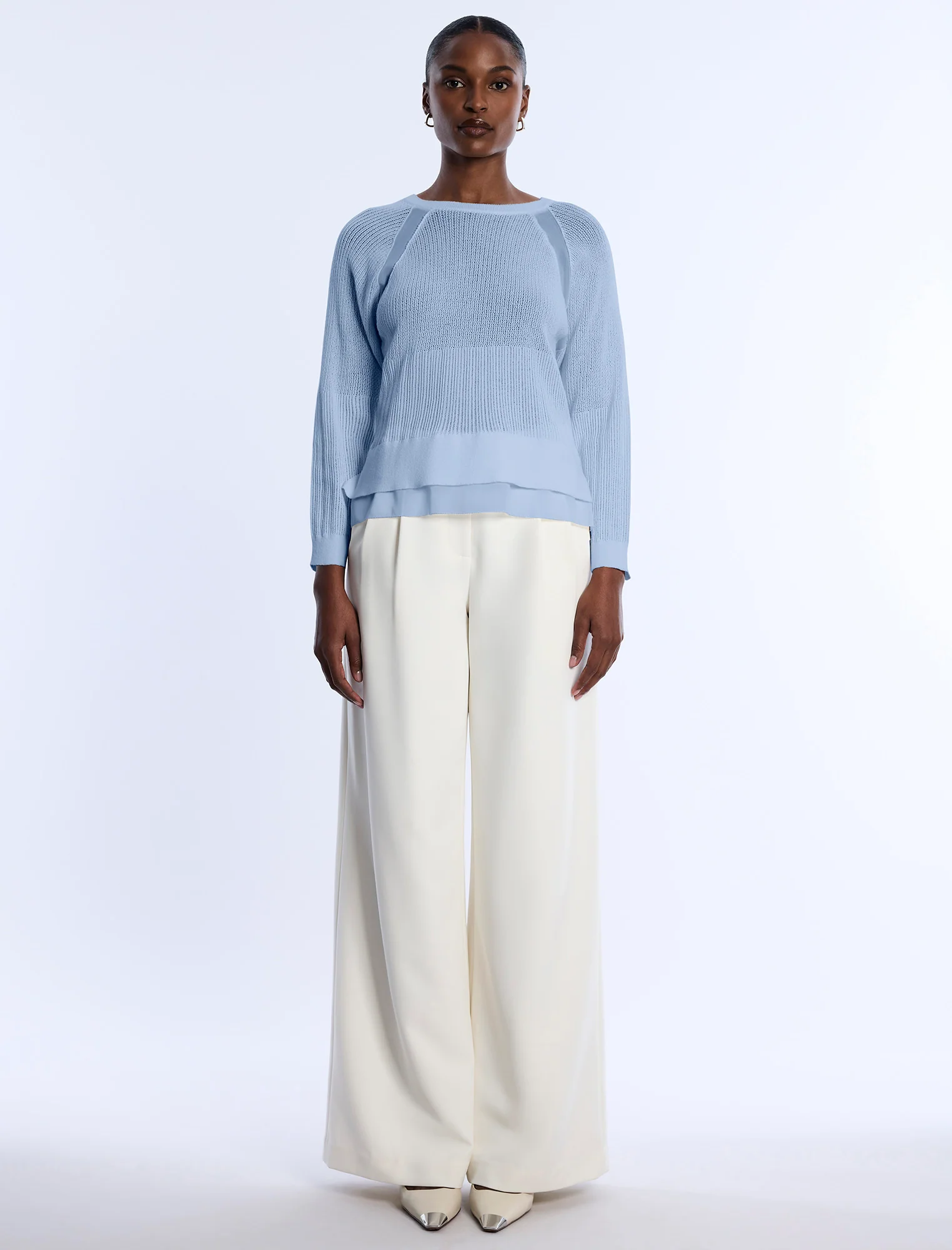 Pointelle Knit Sweater