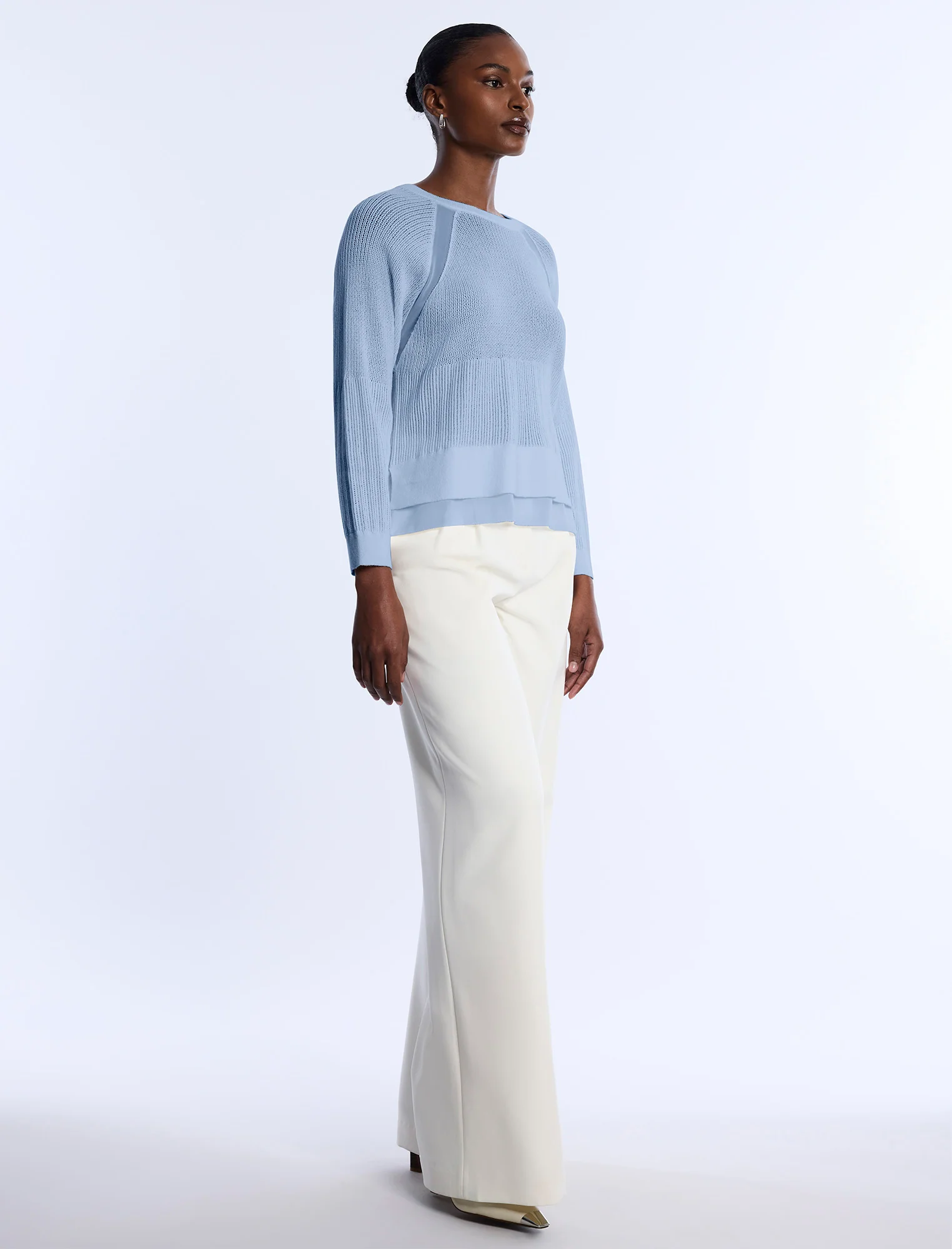 Pointelle Knit Sweater - Image 4