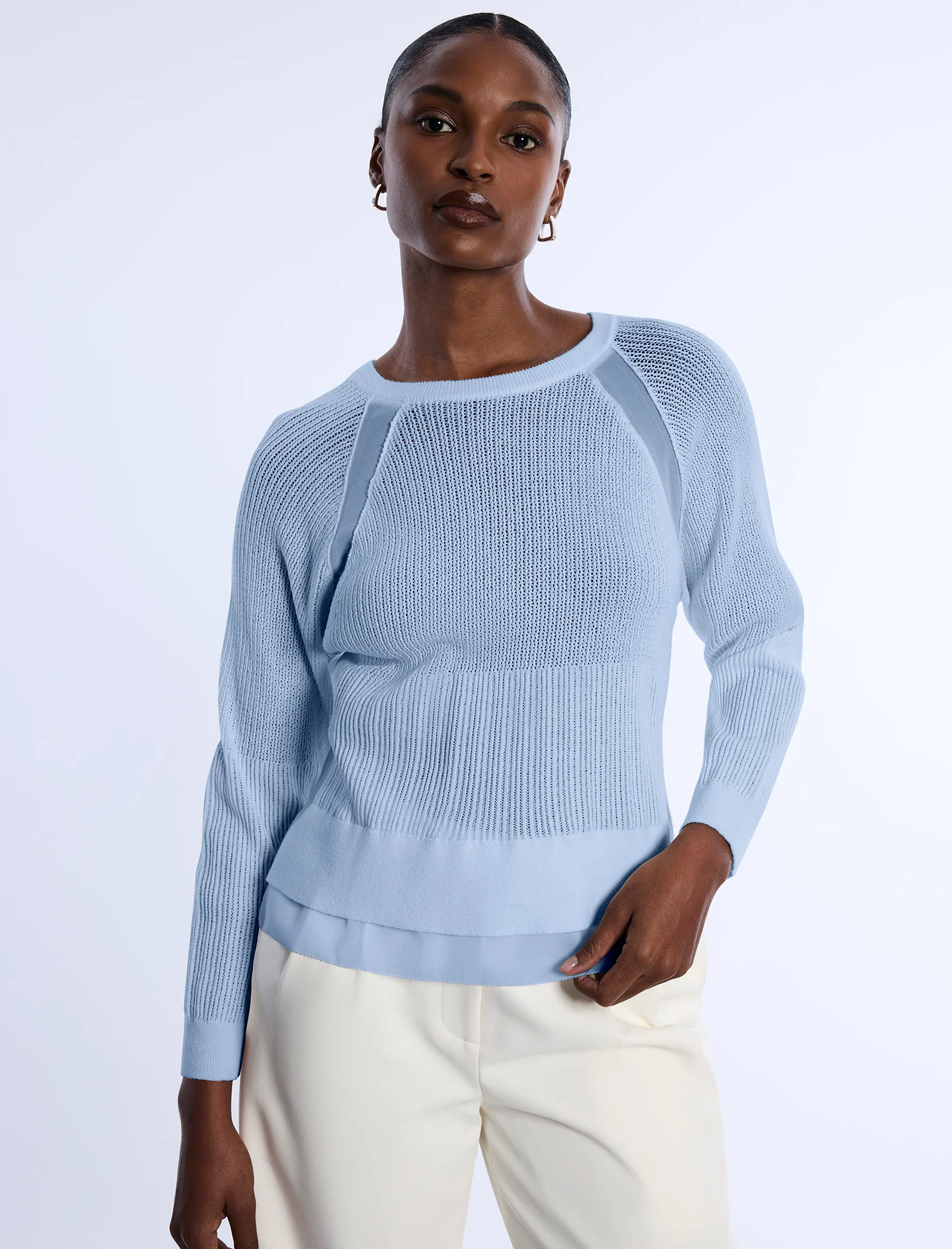 Pointelle Knit Sweater - Image 6