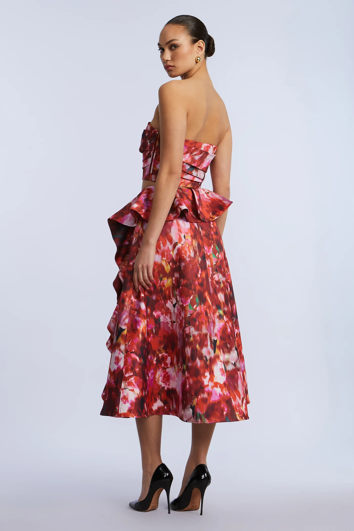 Printed Cascade Midi Skirt - Image 6