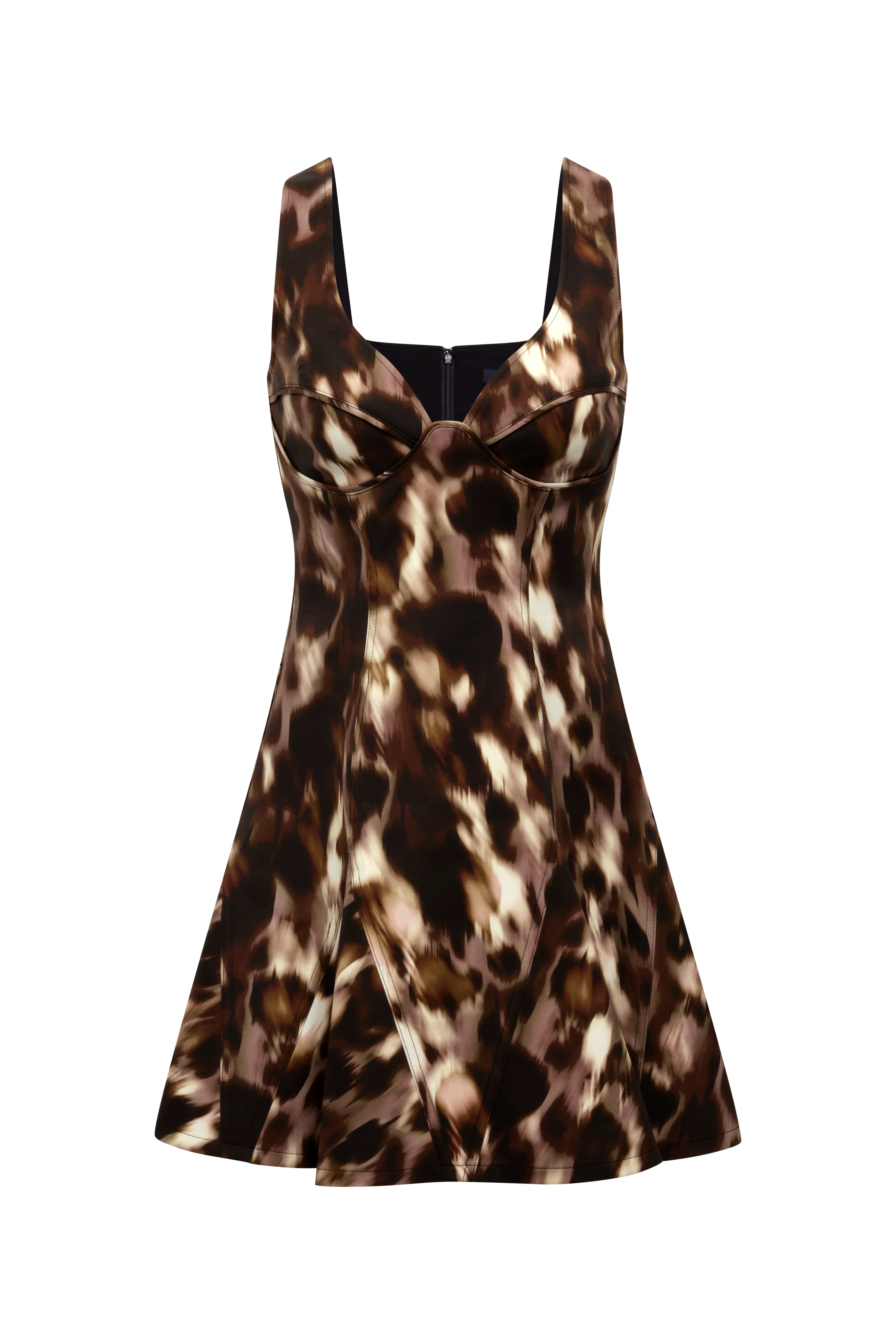 Printed Godet Dress - Image 11