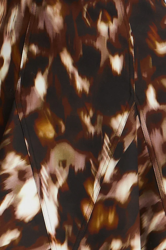 Printed Godet Dress - Image 9