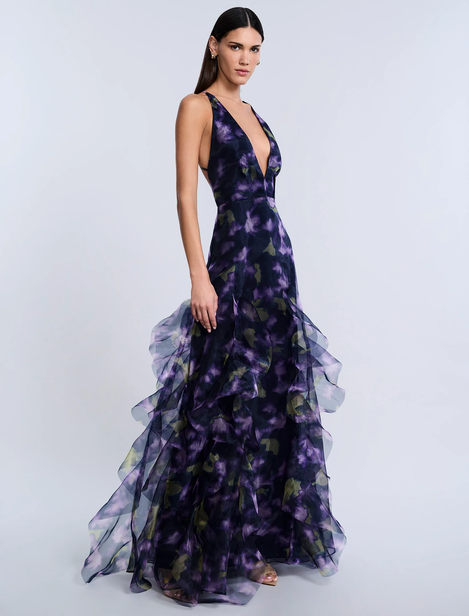 Printed Organza Gown - Image 3